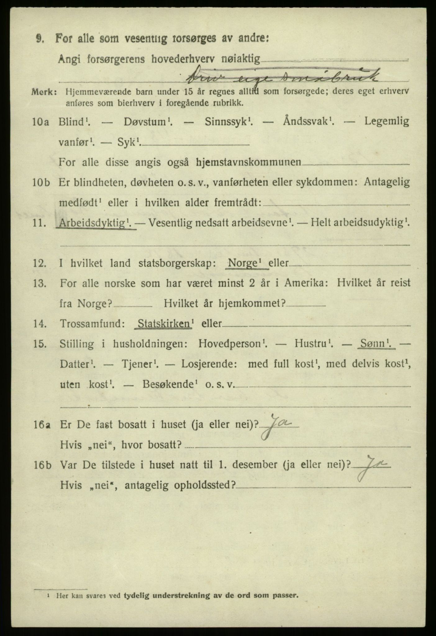 SAB, 1920 census for Bremanger, 1920, p. 4437