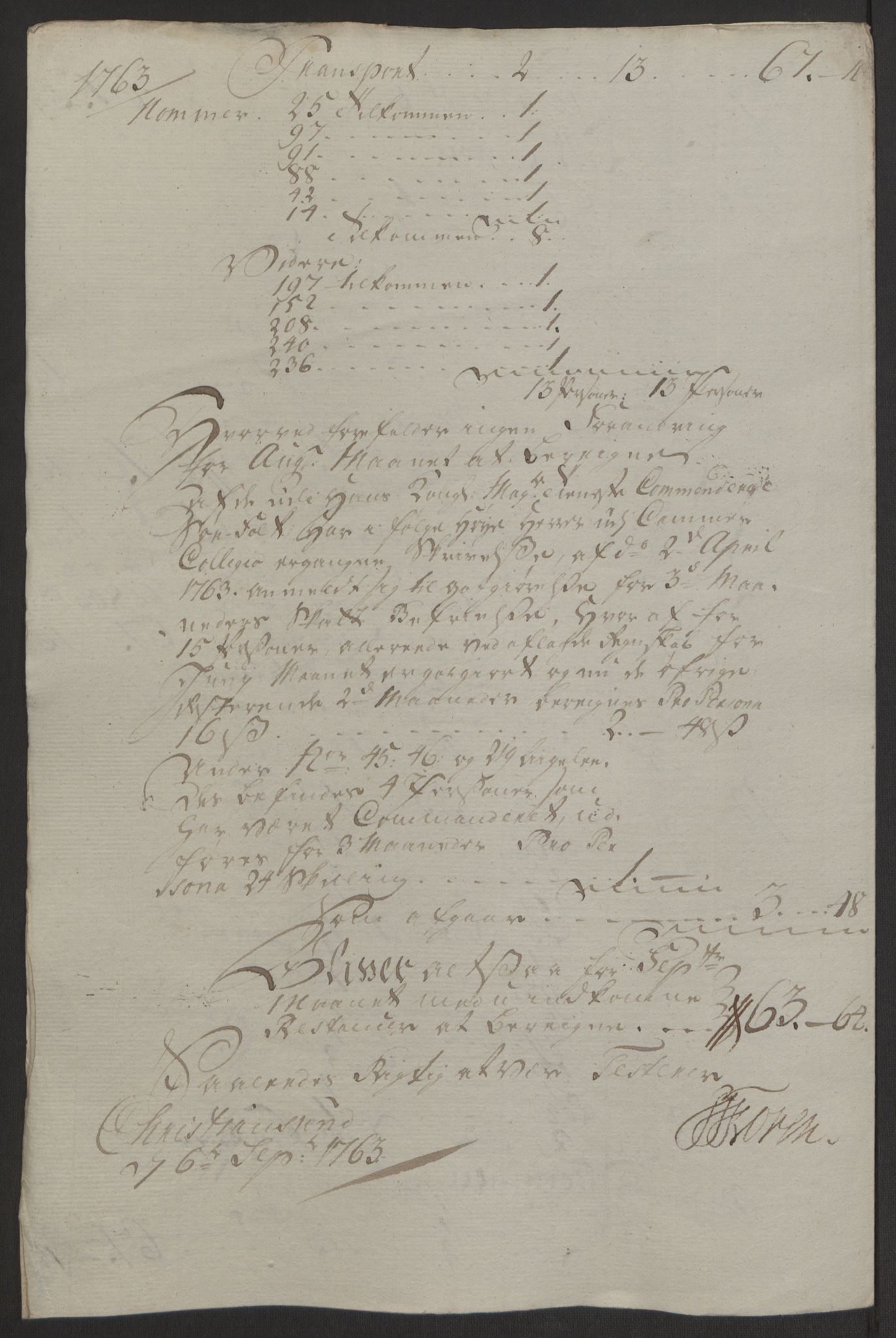 Rentekammeret inntil 1814, Reviderte regnskaper, Byregnskaper, AV/RA-EA-4066/R/Rr/L0495/0004: [R1] Kontribusjonsregnskap / Ekstraskatt, 1762-1772, p. 24