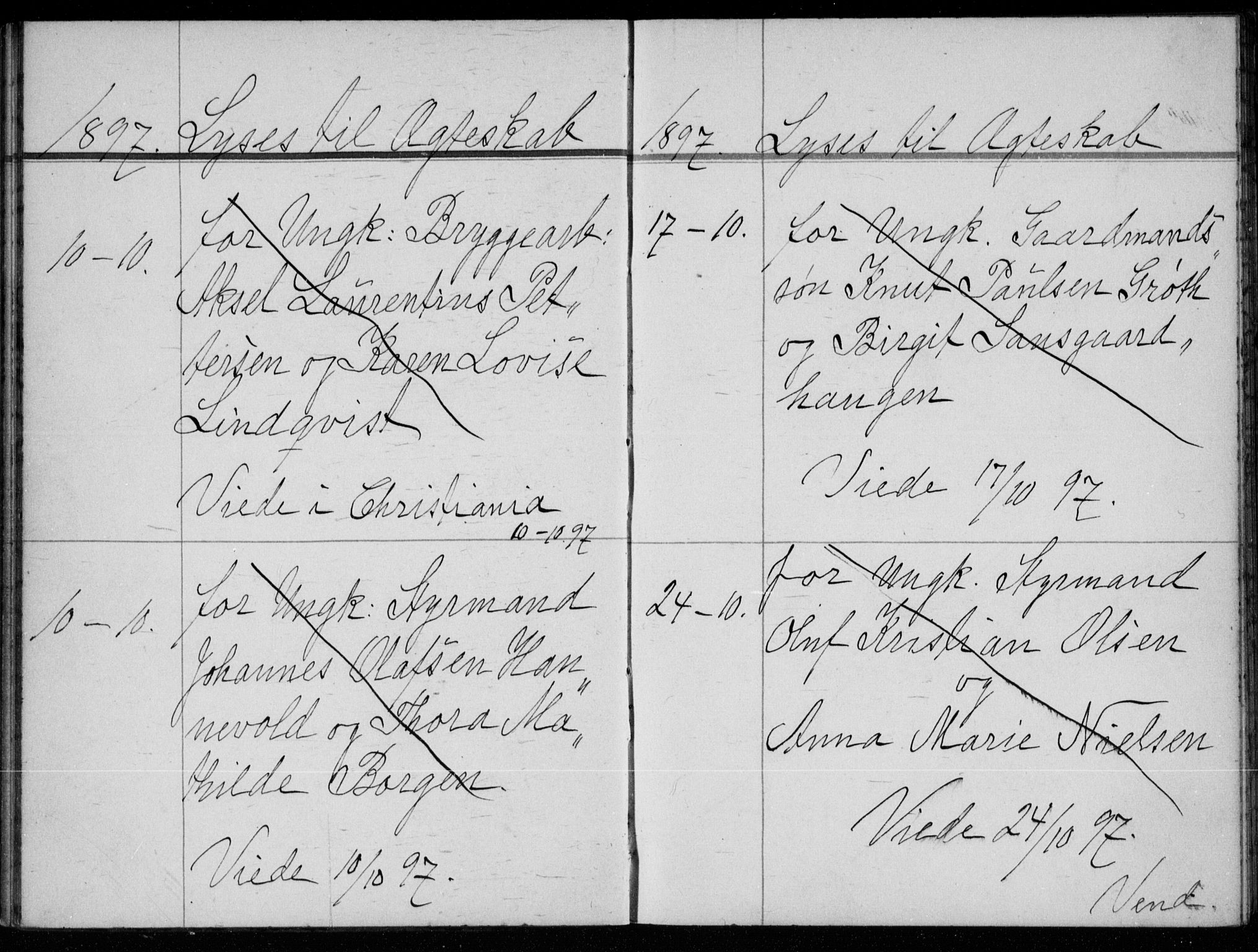 Strømsø kirkebøker, AV/SAKO-A-246/H/Ha/L0009: Banns register no. 9, 1896-1901