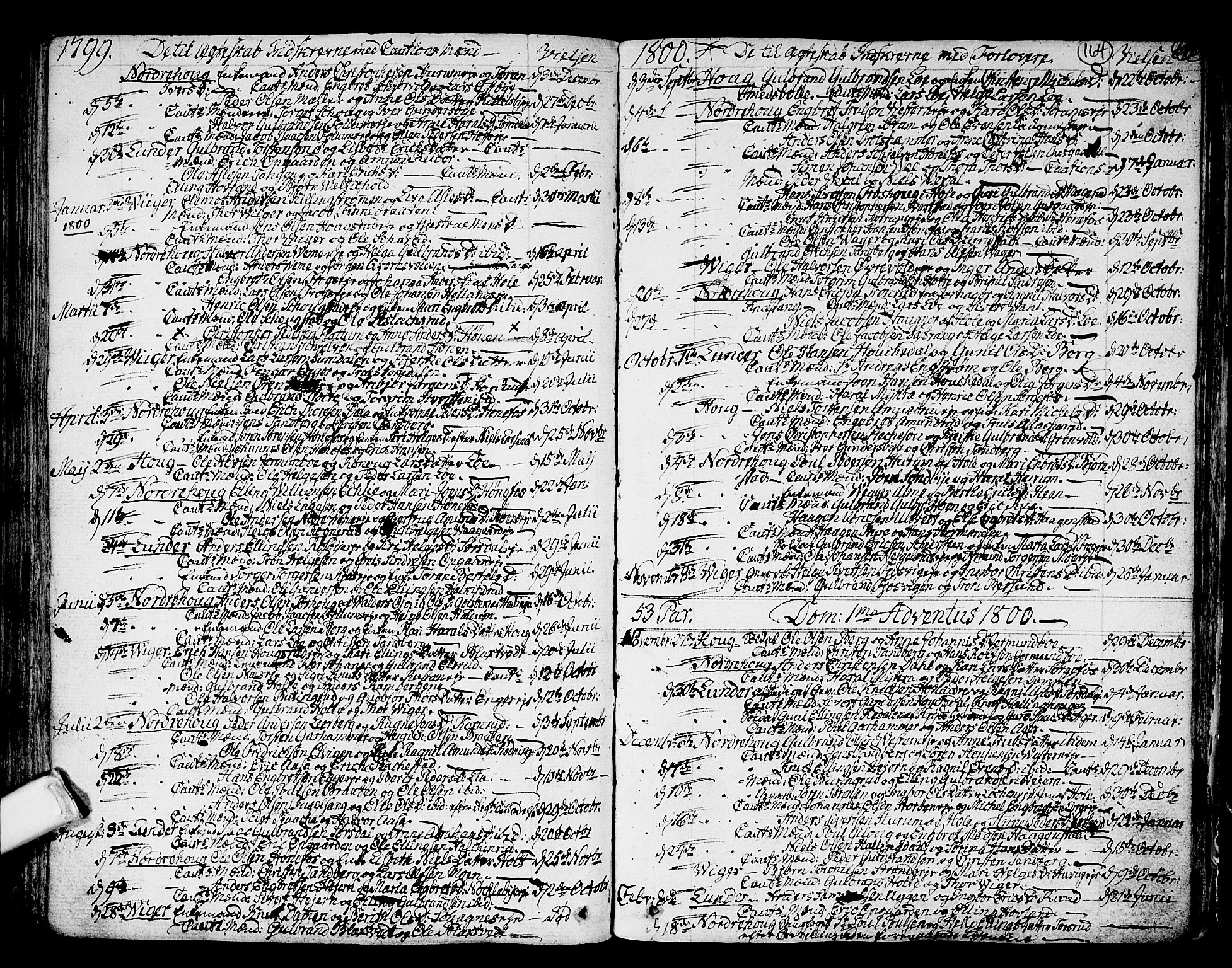 Norderhov kirkebøker, SAKO/A-237/F/Fa/L0006: Parish register (official) no. 6, 1789-1811, p. 164