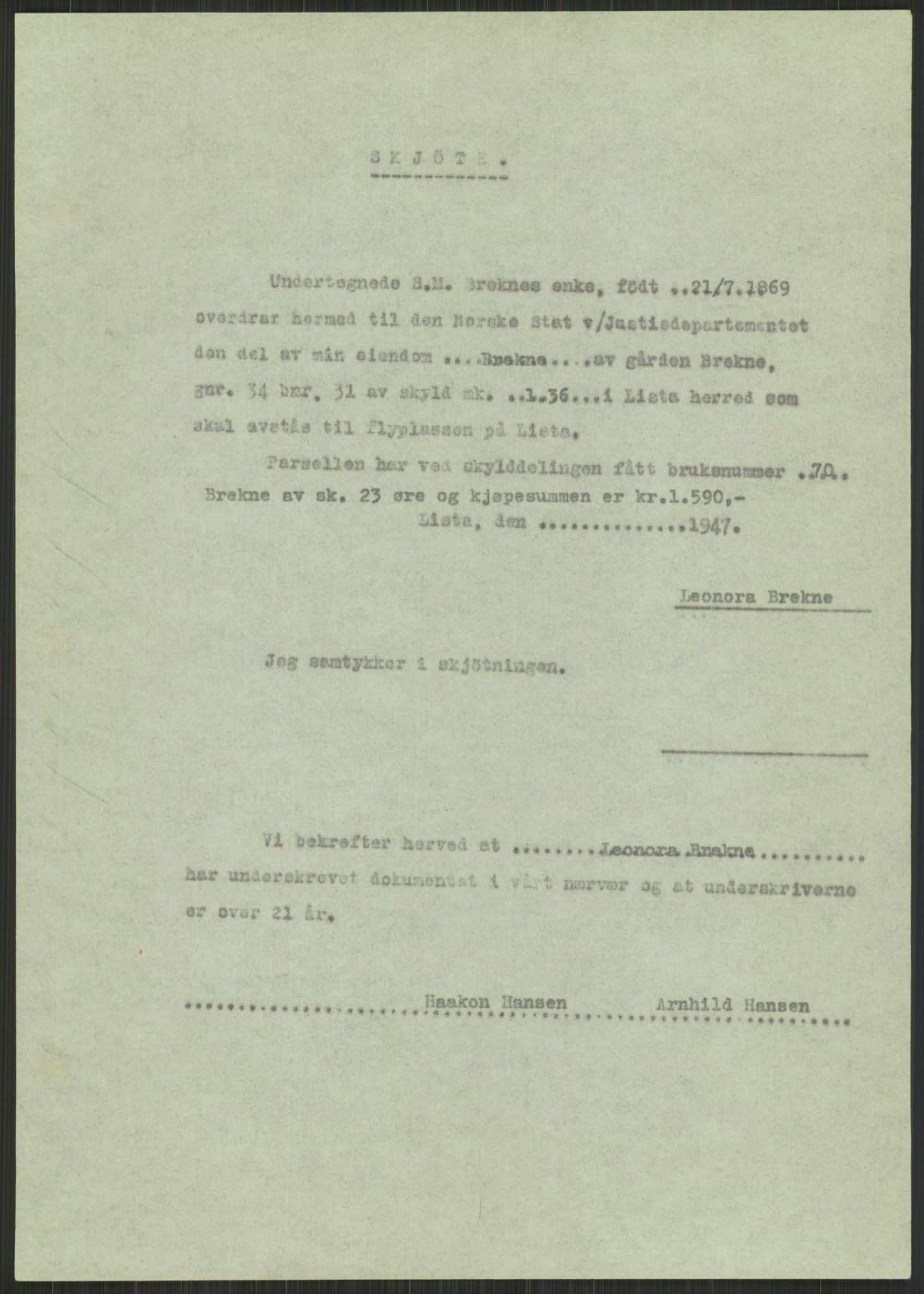 Forsvarsdepartementet, 10. kontor / Oppgjørskontoret, AV/RA-RAFA-1225/D/Db/L0182: Lista oppgjørskontor, 1942-1950, p. 91