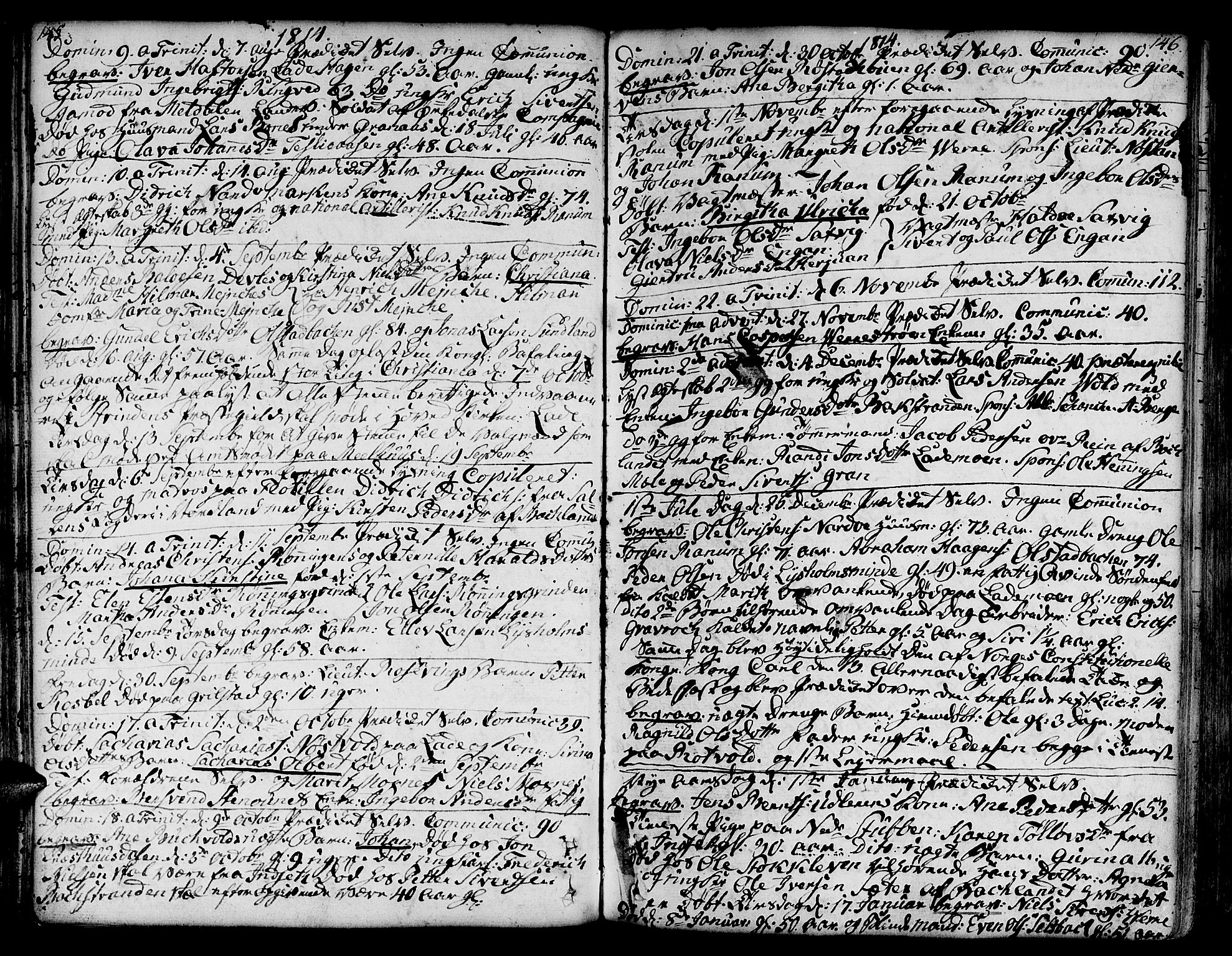 Ministerialprotokoller, klokkerbøker og fødselsregistre - Sør-Trøndelag, SAT/A-1456/606/L0280: Parish register (official) no. 606A02 /1, 1781-1817, p. 145-146