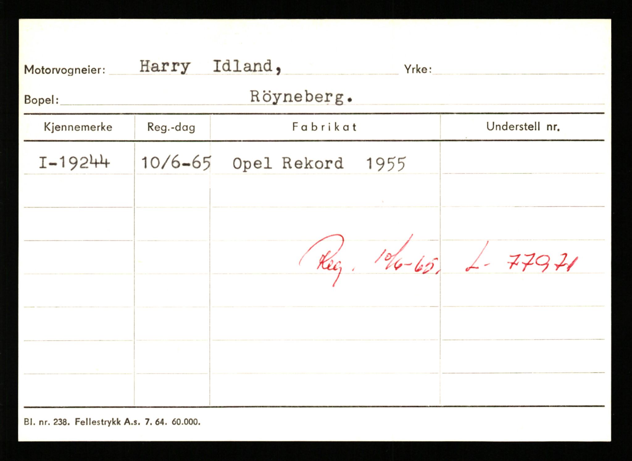 Stavanger trafikkstasjon, AV/SAST-A-101942/0/G/L0004: Registreringsnummer: 15497 - 22957, 1930-1971, p. 1589