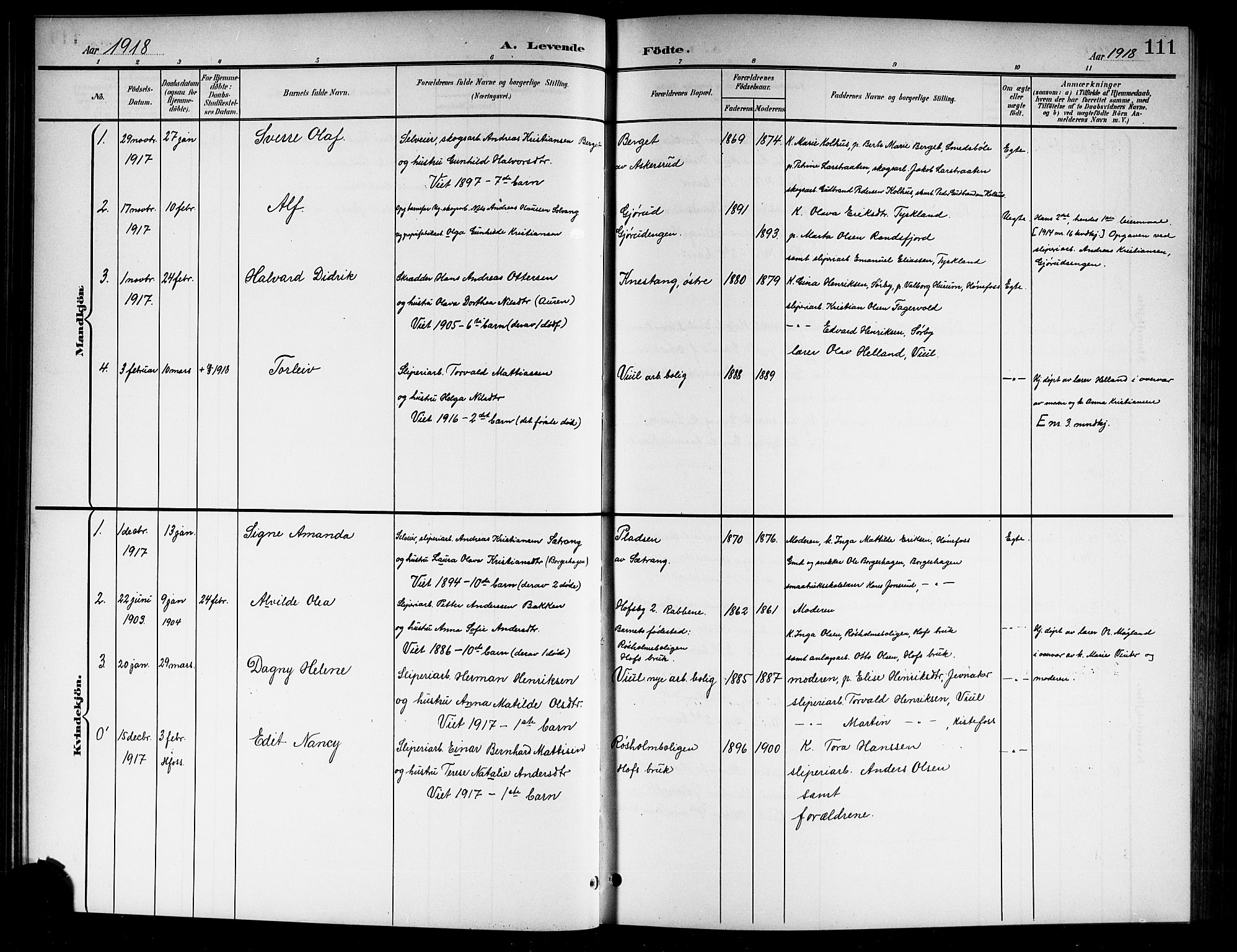 Norderhov kirkebøker, AV/SAKO-A-237/G/Gb/L0002: Parish register (copy) no. II 2, 1891-1921, p. 111