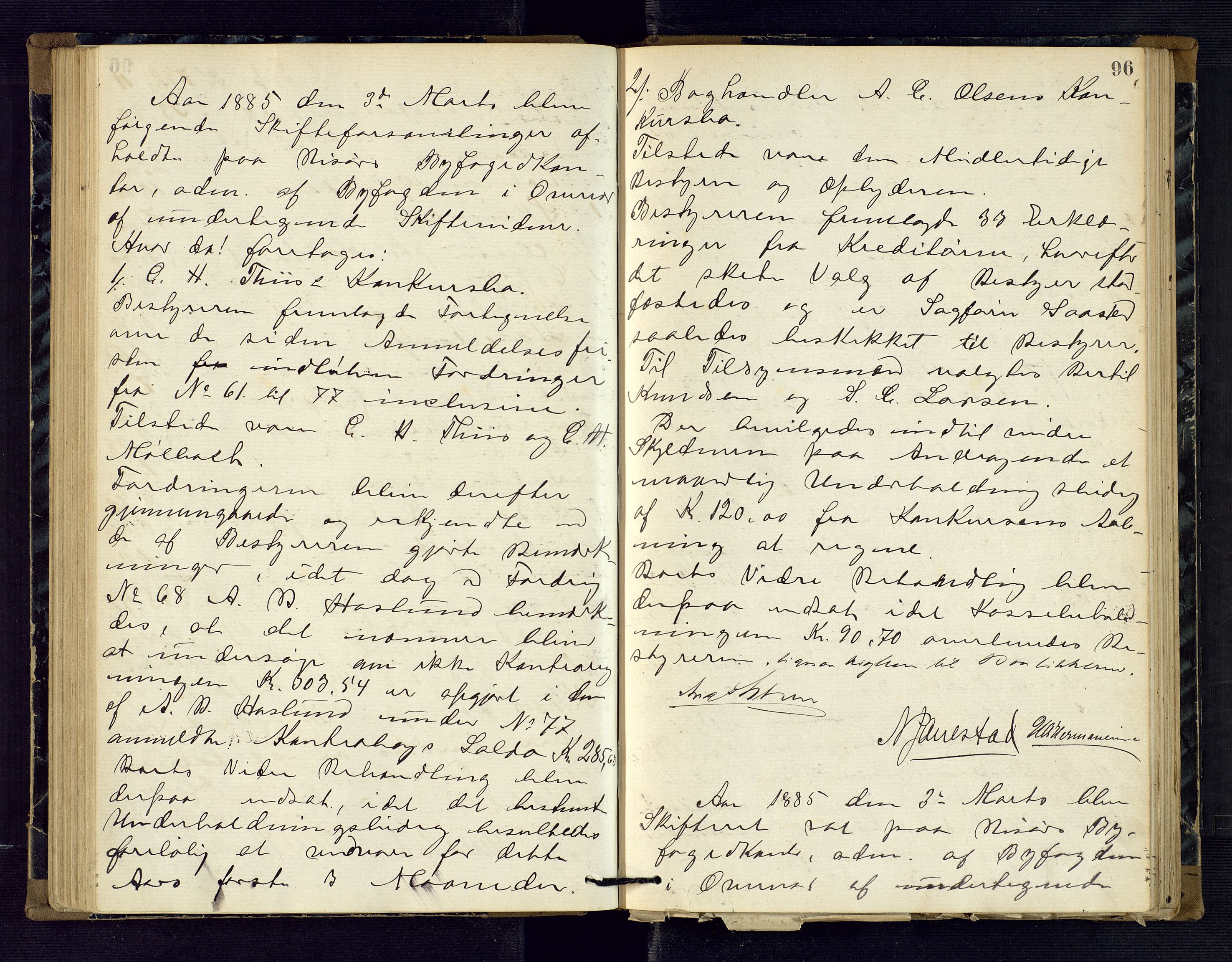 Risør byfogd, AV/SAK-1222-0005/H/Hc/L0004: Skifteprotokoll nr. 3B, 1882-1886, p. 96