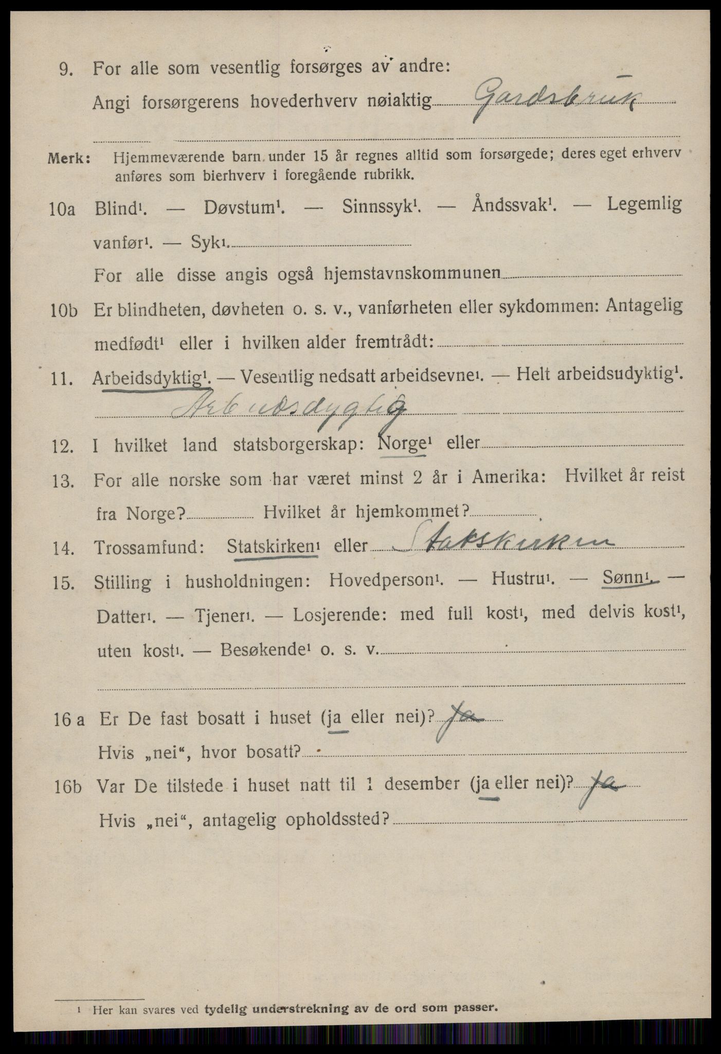 SAT, 1920 census for Åsskard, 1920, p. 316