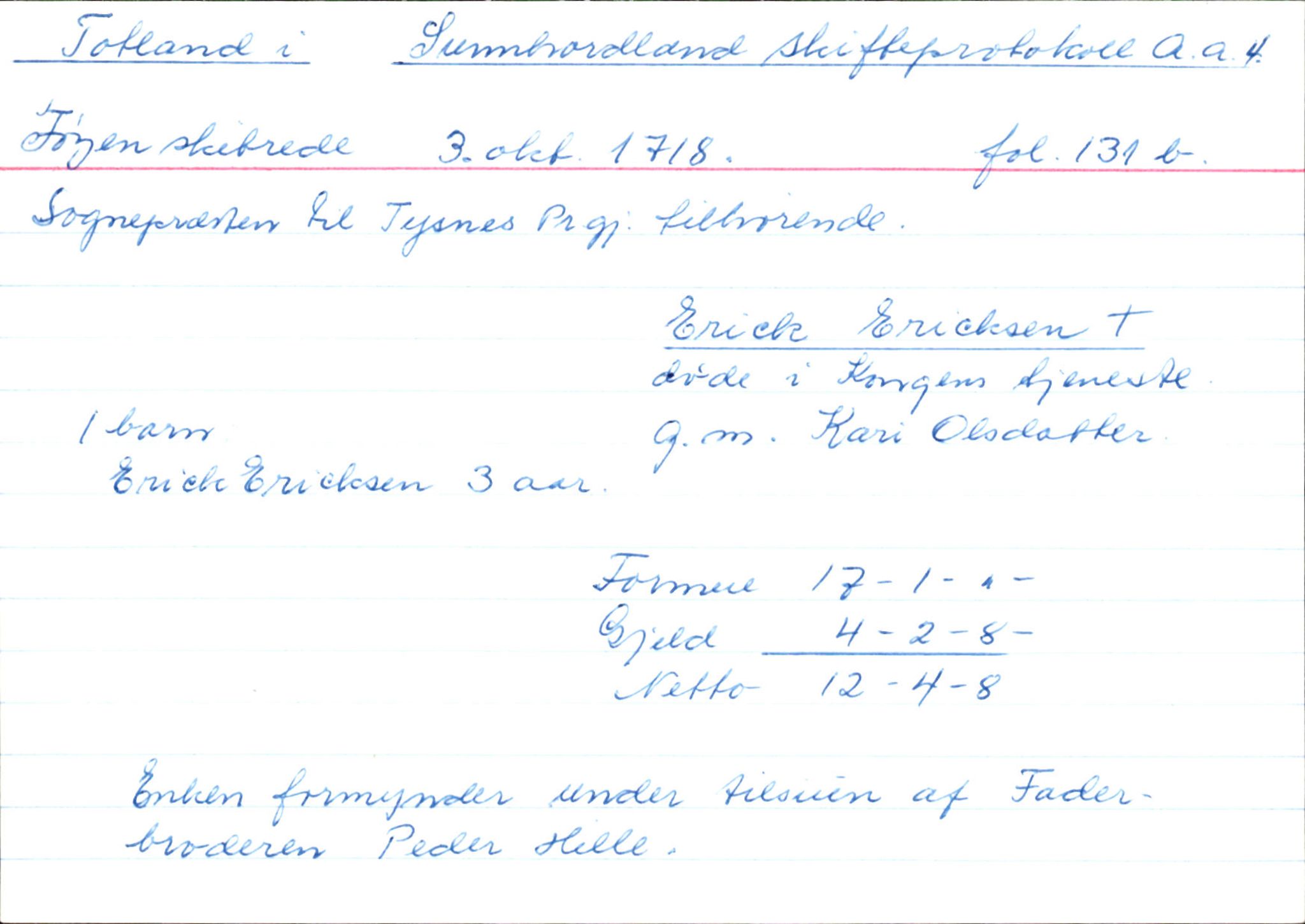 Skiftekort ved Statsarkivet i Bergen, SAB/SKIFTEKORT/004/L0003: Skifteprotokoll nr. 4, 1717-1722, p. 194