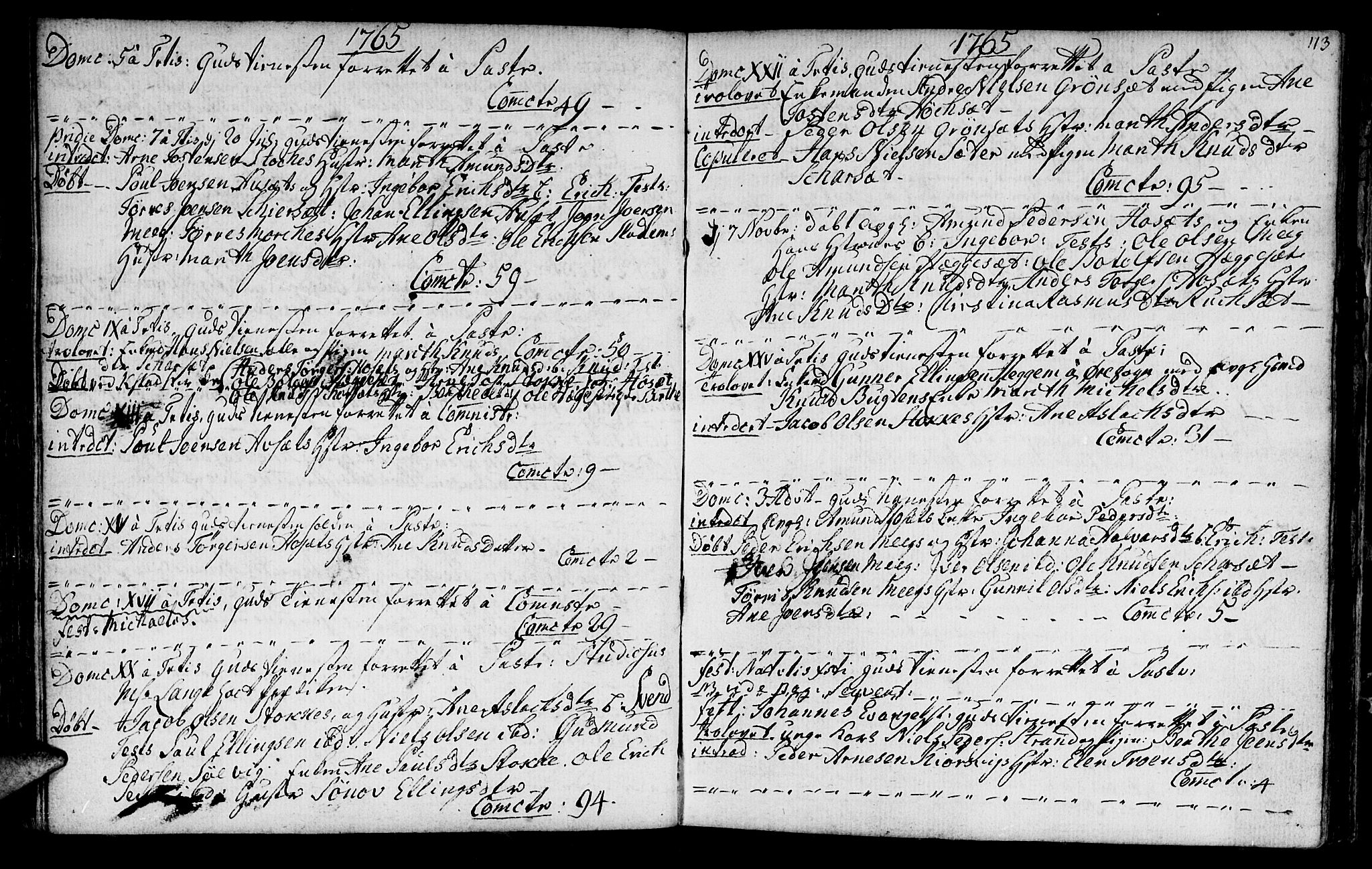 Ministerialprotokoller, klokkerbøker og fødselsregistre - Møre og Romsdal, AV/SAT-A-1454/568/L0798: Parish register (official) no. 568A07, 1753-1780, p. 112-113