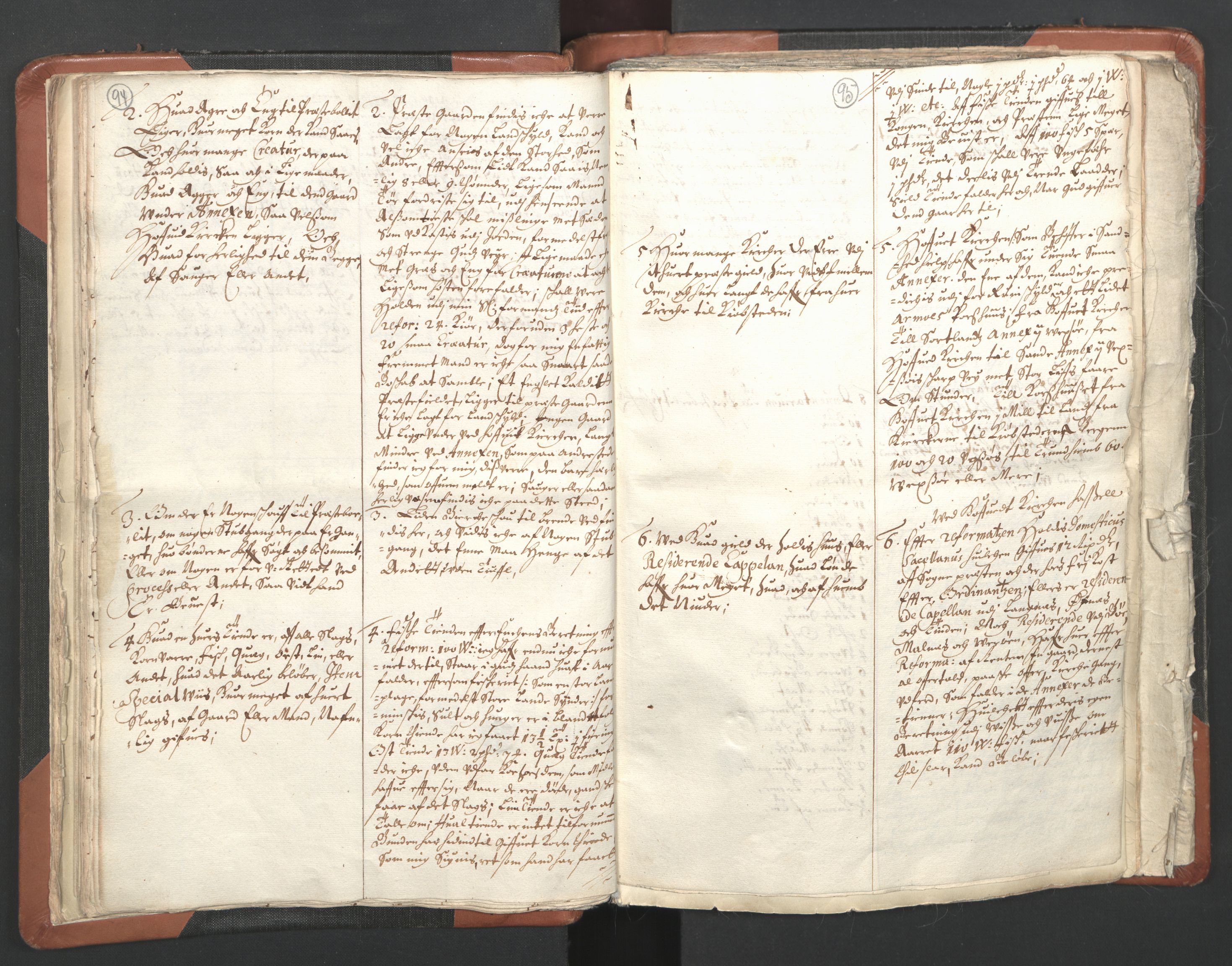 RA, Vicar's Census 1664-1666, no. 36: Lofoten and Vesterålen deanery, Senja deanery and Troms deanery, 1664-1666, p. 94-95