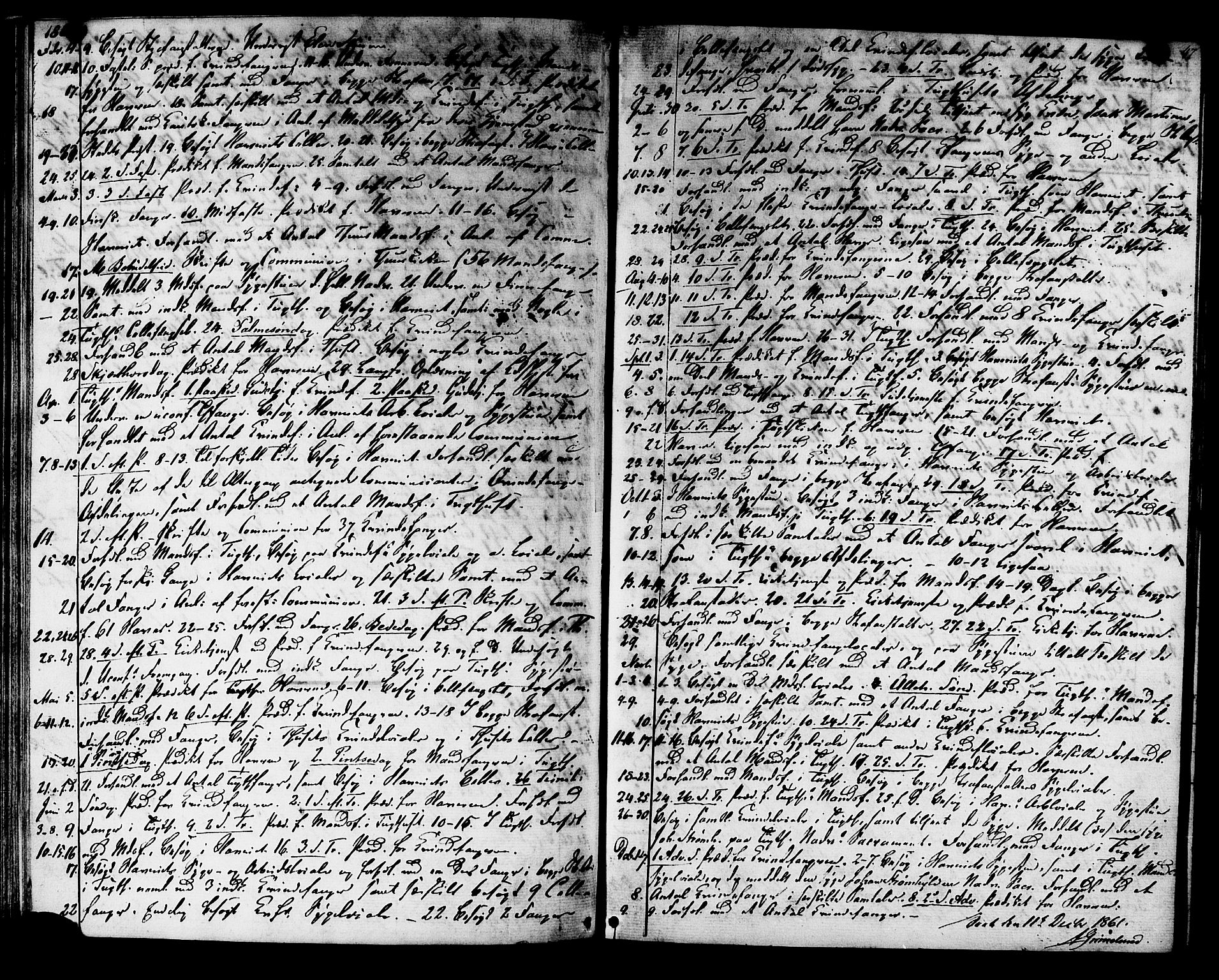 Ministerialprotokoller, klokkerbøker og fødselsregistre - Sør-Trøndelag, SAT/A-1456/624/L0481: Parish register (official) no. 624A02, 1841-1869, p. 47