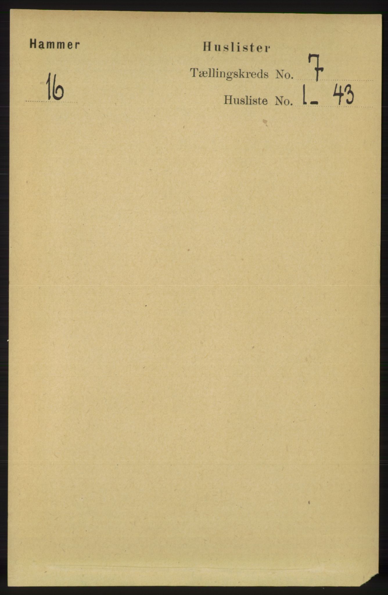 RA, 1891 census for 1254 Hamre, 1891, p. 1652