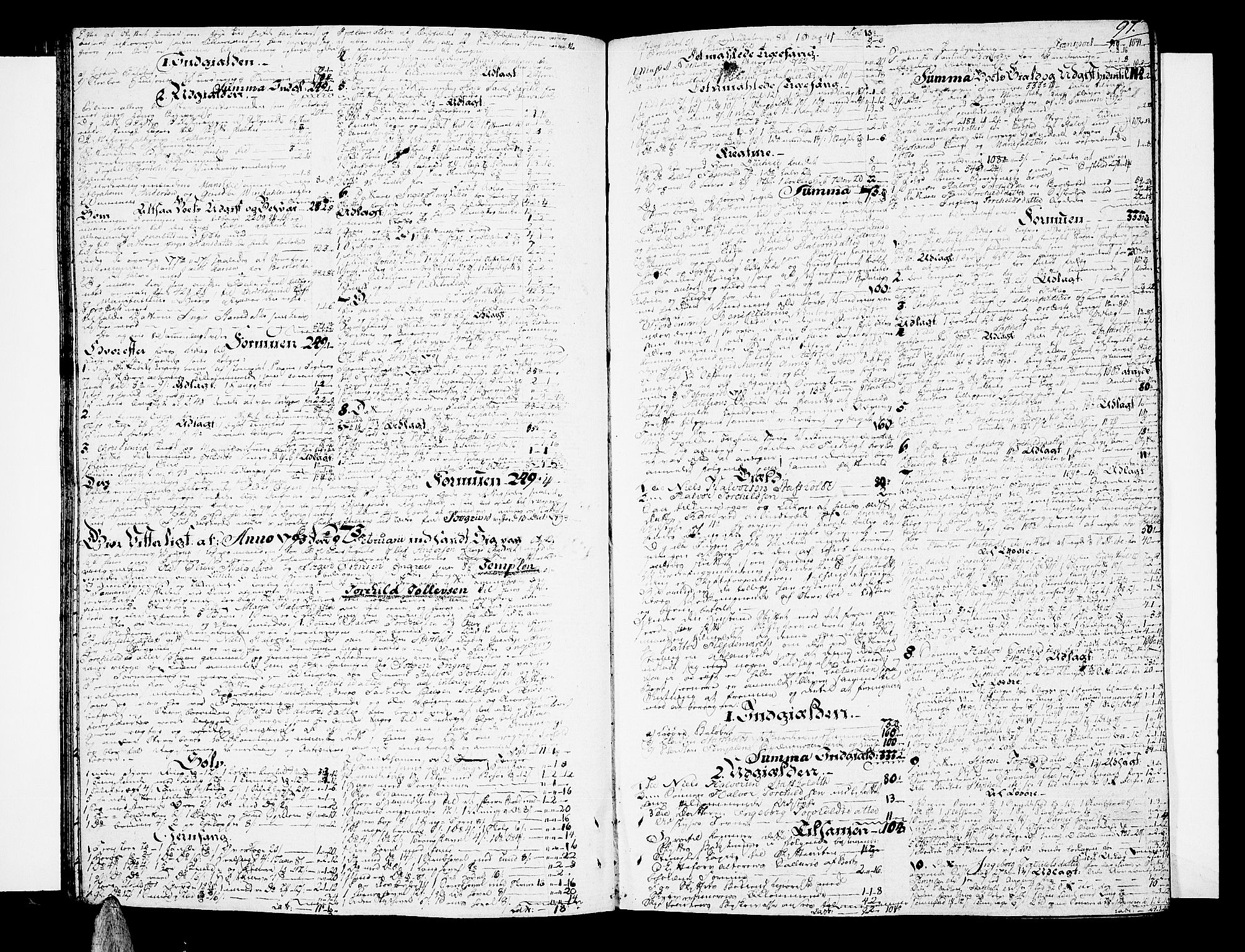 Nedre Telemark sorenskriveri, AV/SAKO-A-135/H/Hb/Hba/L0017a: Skifteprotokoll, 1792-1800, p. 96b-97a