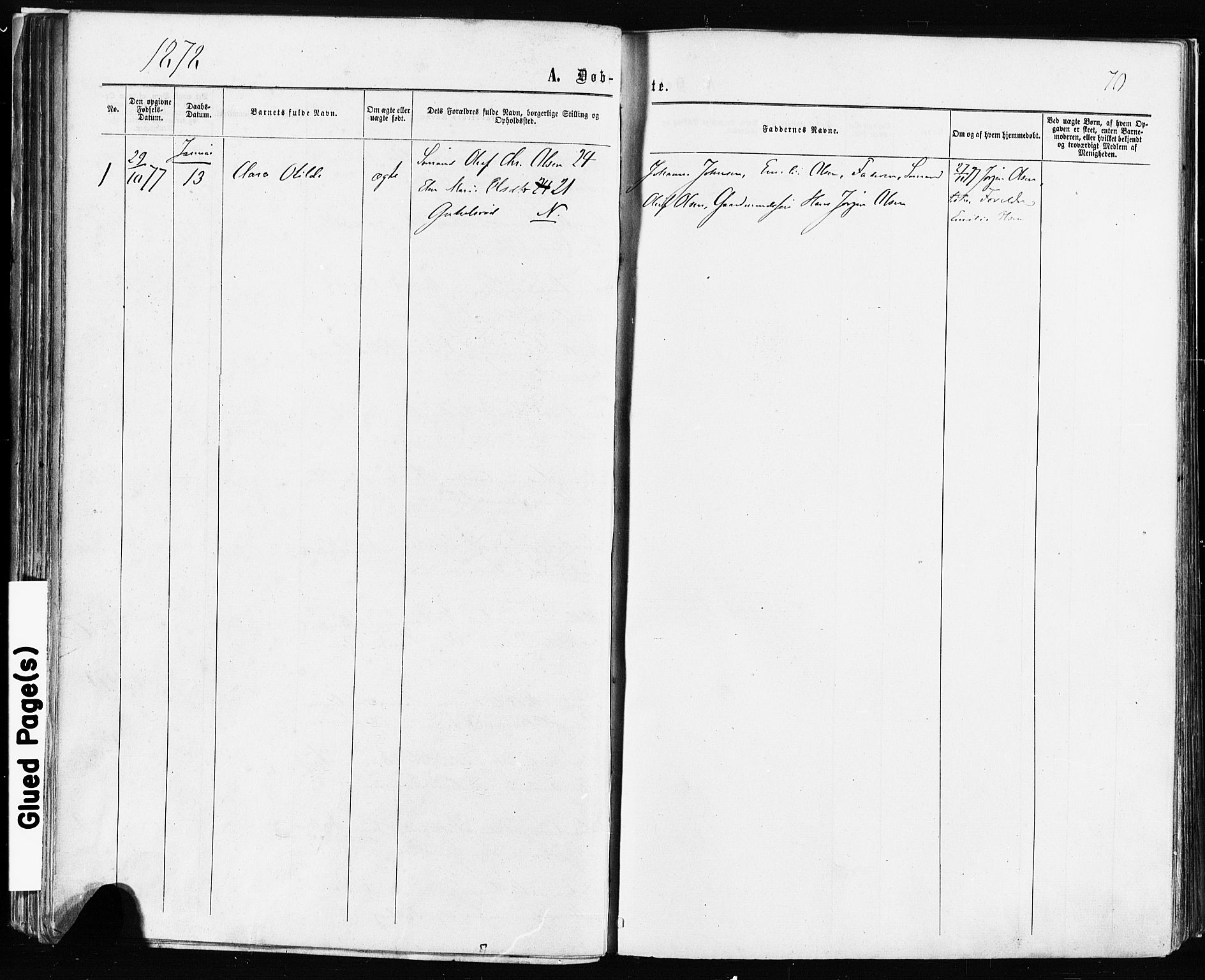 Borre kirkebøker, AV/SAKO-A-338/F/Fa/L0008: Parish register (official) no. I 8, 1868-1877, p. 70