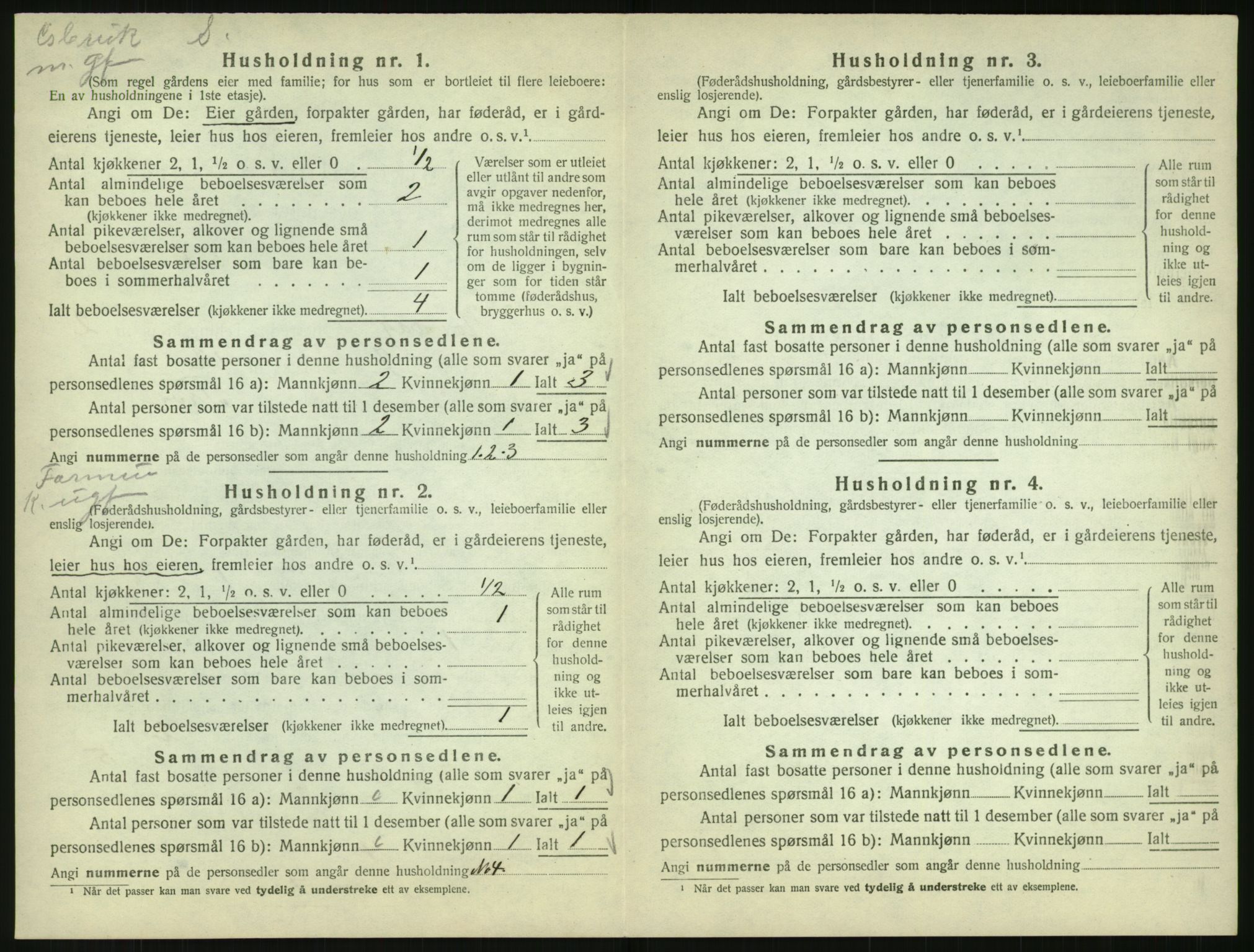 SAK, 1920 census for Høvåg, 1920, p. 103