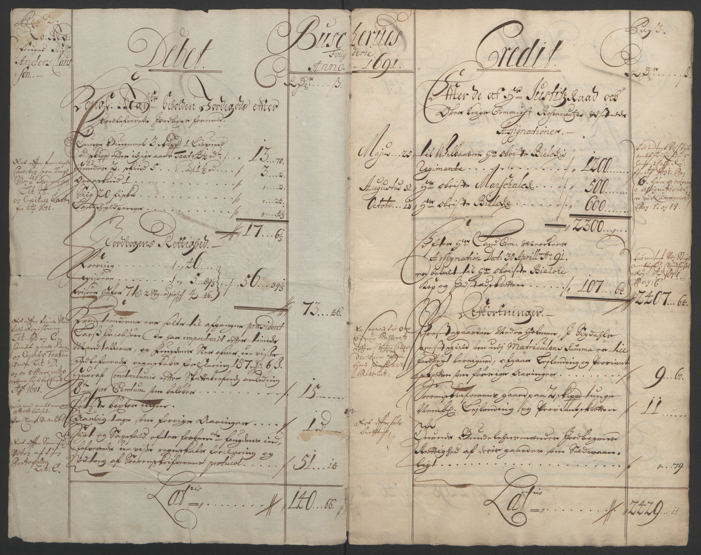 Rentekammeret inntil 1814, Reviderte regnskaper, Fogderegnskap, RA/EA-4092/R25/L1681: Fogderegnskap Buskerud, 1691-1692, p. 4