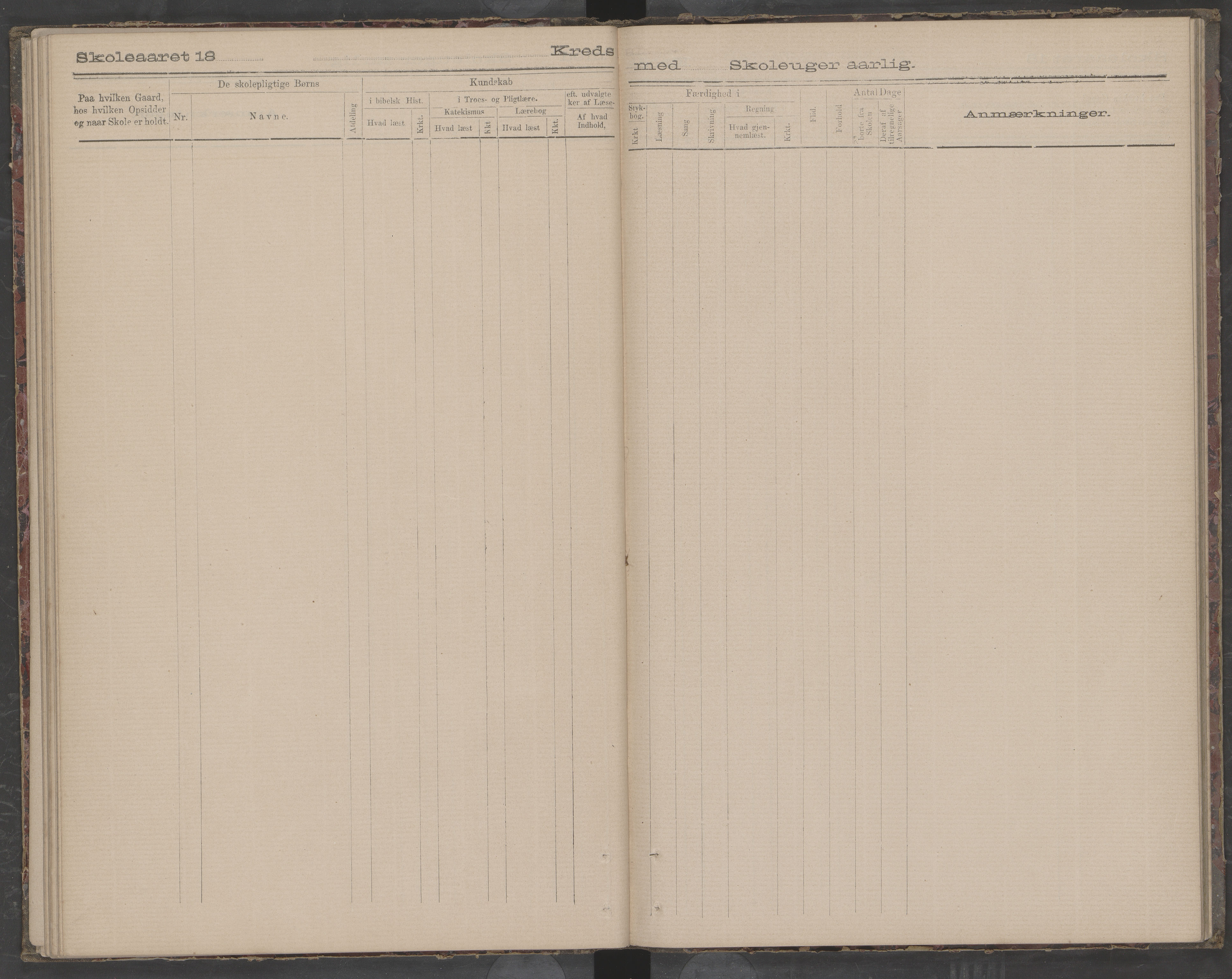 Træna kommune. Husøy, Sanna, Selvær og Dørvær skolekrets, AIN/K-18350.510.01, 1891-1896