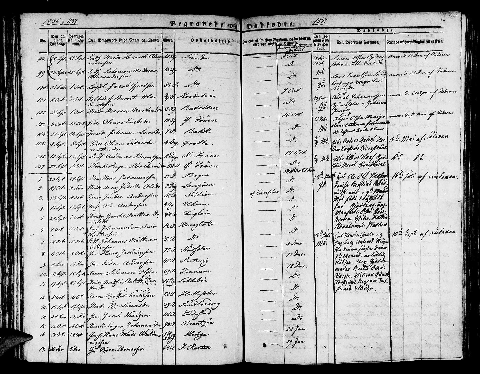 Kinn sokneprestembete, AV/SAB-A-80801/H/Haa/Haaa/L0004/0002: Parish register (official) no. A 4II, 1822-1840, p. 49