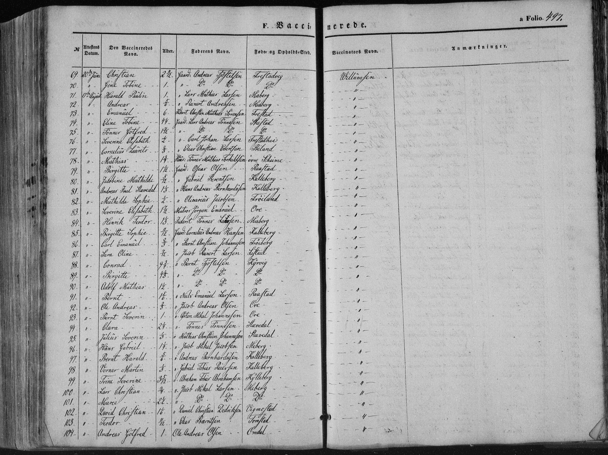 Lista sokneprestkontor, AV/SAK-1111-0027/F/Fa/L0011: Parish register (official) no. A 11, 1861-1878, p. 497