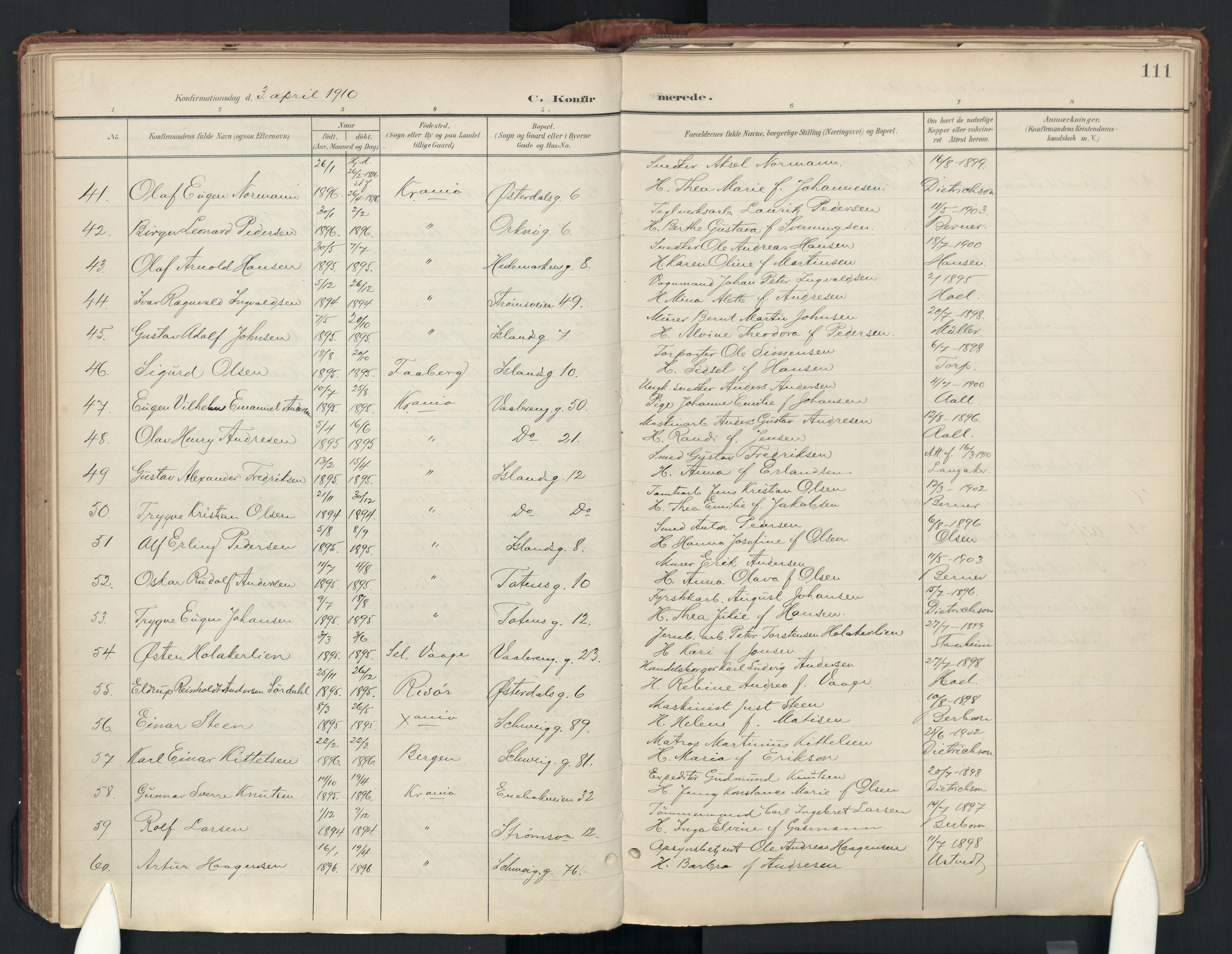 Vålerengen prestekontor Kirkebøker, SAO/A-10878: Parish register (official) no. 3a, 1900-1925, p. 111