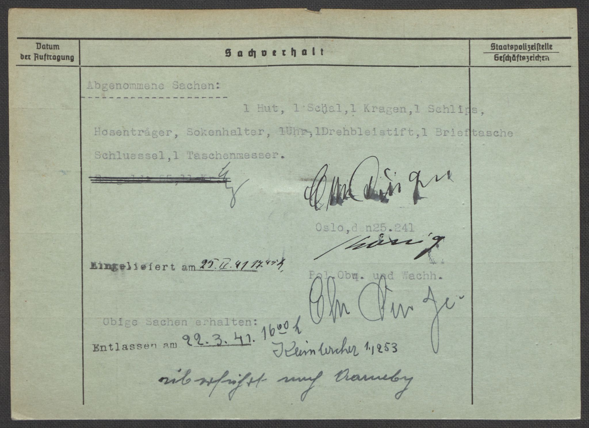 Befehlshaber der Sicherheitspolizei und des SD, AV/RA-RAFA-5969/E/Ea/Eaa/L0002: Register over norske fanger i Møllergata 19: Bj-Eng, 1940-1945, p. 1046