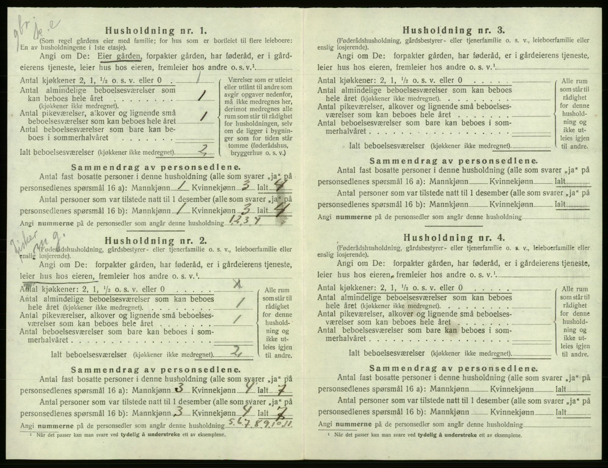 SAB, 1920 census for Fusa, 1920, p. 143