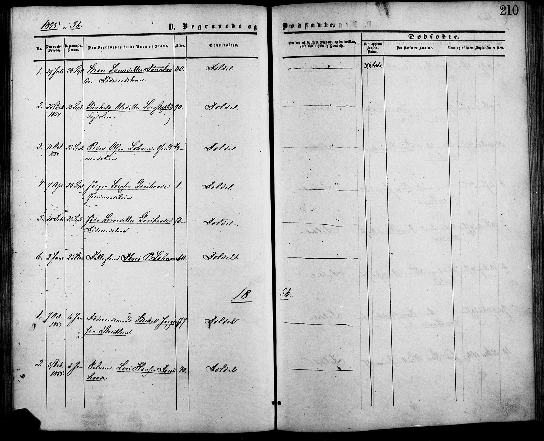 Lesja prestekontor, AV/SAH-PREST-068/H/Ha/Haa/L0007: Parish register (official) no. 7, 1854-1862, p. 210