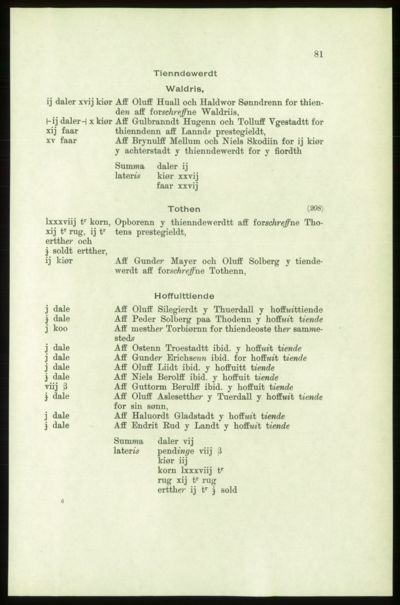 Publikasjoner utgitt av Arkivverket, PUBL/PUBL-001/C/0001: Bind 1: Rekneskap for Akershus len 1557-1558, 1557-1558, p. 81