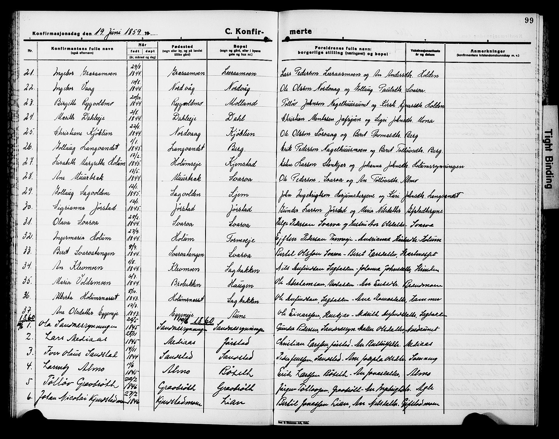Ministerialprotokoller, klokkerbøker og fødselsregistre - Nord-Trøndelag, SAT/A-1458/749/L0485: Parish register (official) no. 749D01, 1857-1872, p. 99