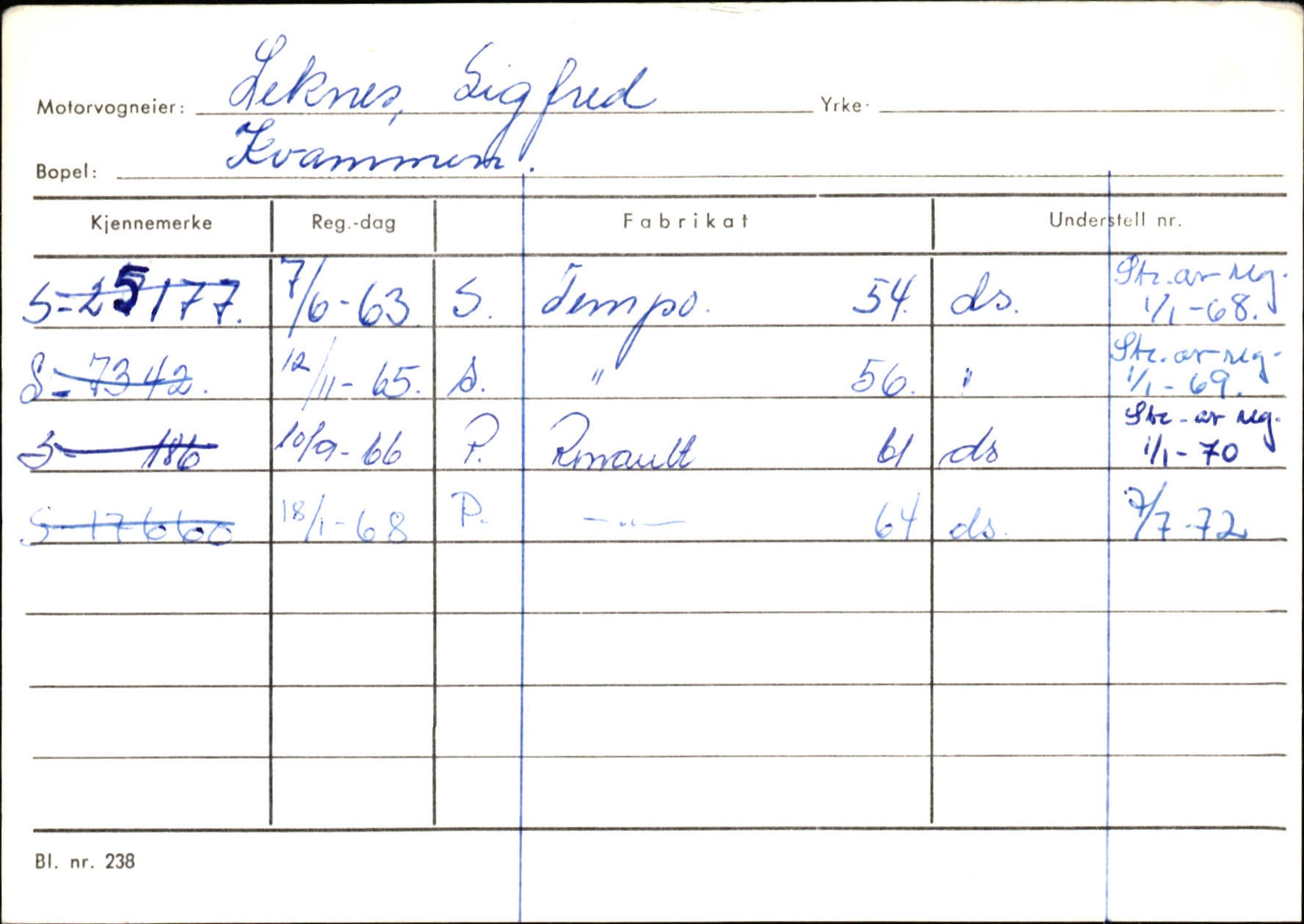 Statens vegvesen, Sogn og Fjordane vegkontor, AV/SAB-A-5301/4/F/L0132: Eigarregister Askvoll A-Å. Balestrand A-Å, 1945-1975, p. 778