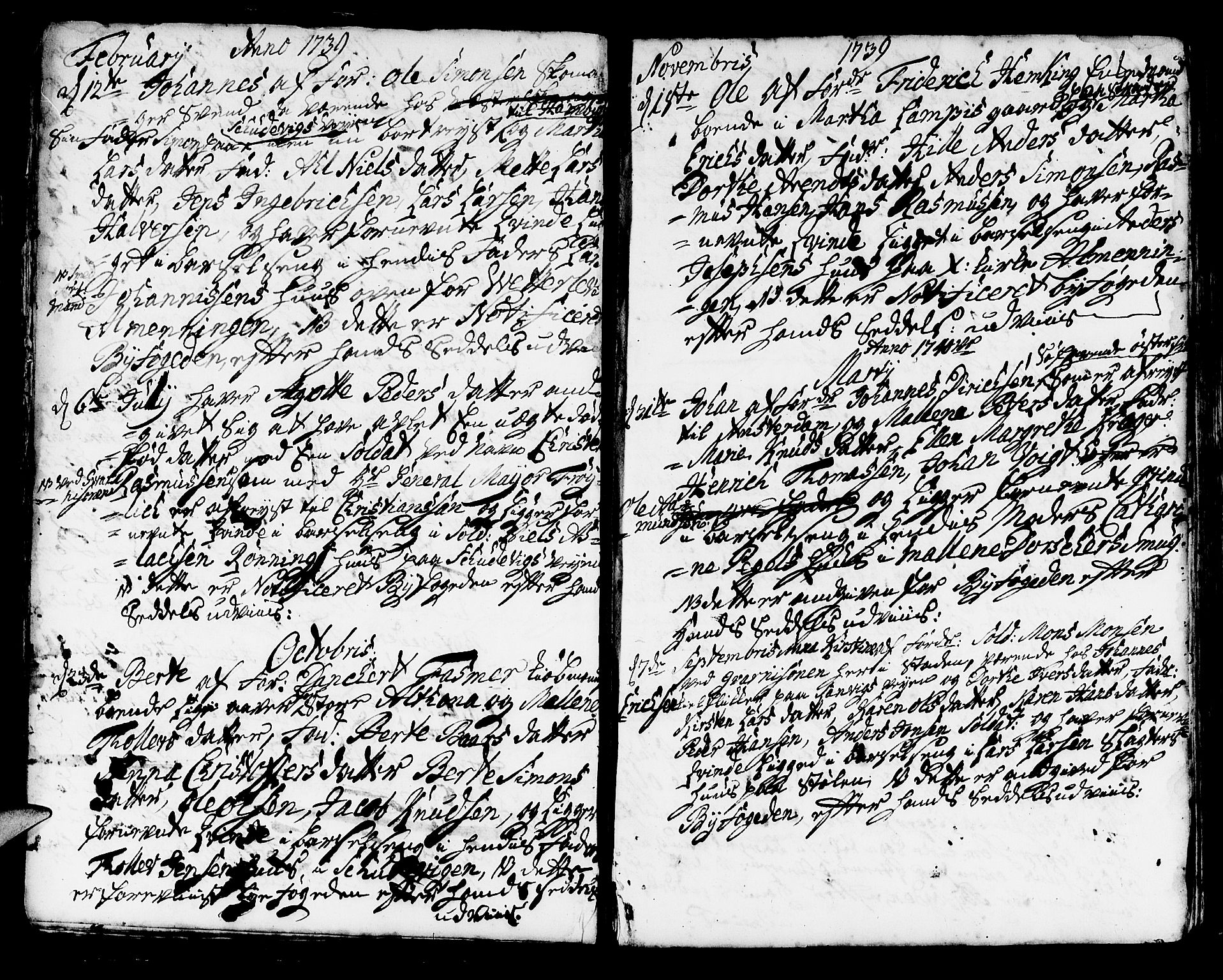 Korskirken sokneprestembete, SAB/A-76101/H/Haa/L0004: Parish register (official) no. A 4, 1720-1750, p. 309