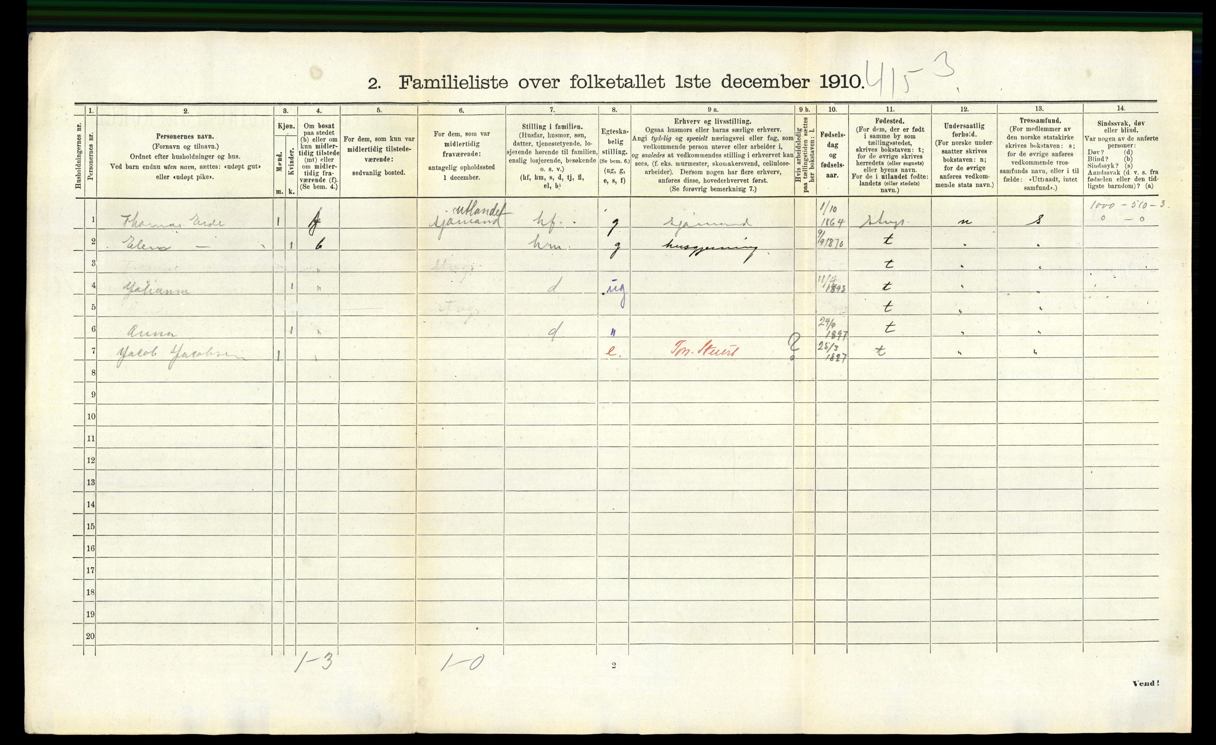 RA, 1910 census for Skudeneshavn, 1910, p. 34