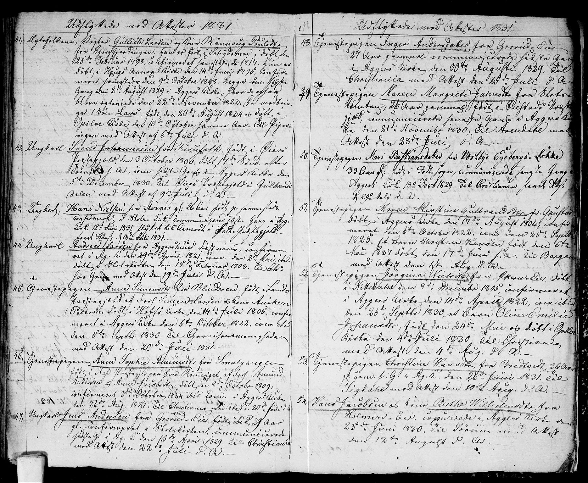 Aker prestekontor kirkebøker, AV/SAO-A-10861/F/L0014a: Parish register (official) no. 14A, 1820-1833, p. 202-203