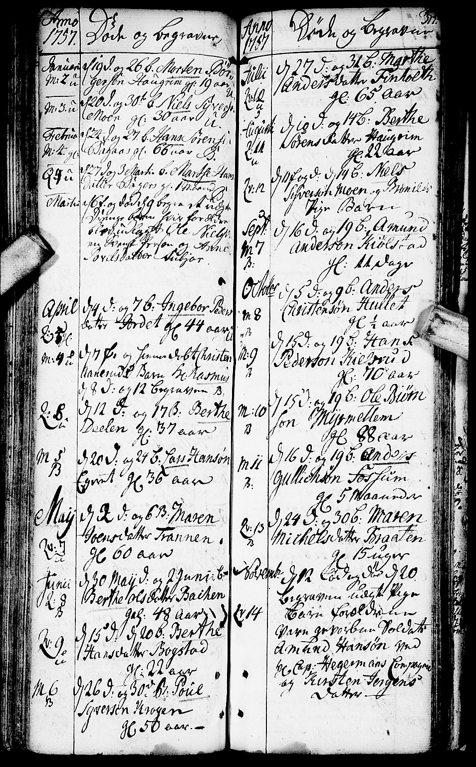 Aurskog prestekontor Kirkebøker, SAO/A-10304a/F/Fa/L0002: Parish register (official) no. I 2, 1735-1766, p. 317