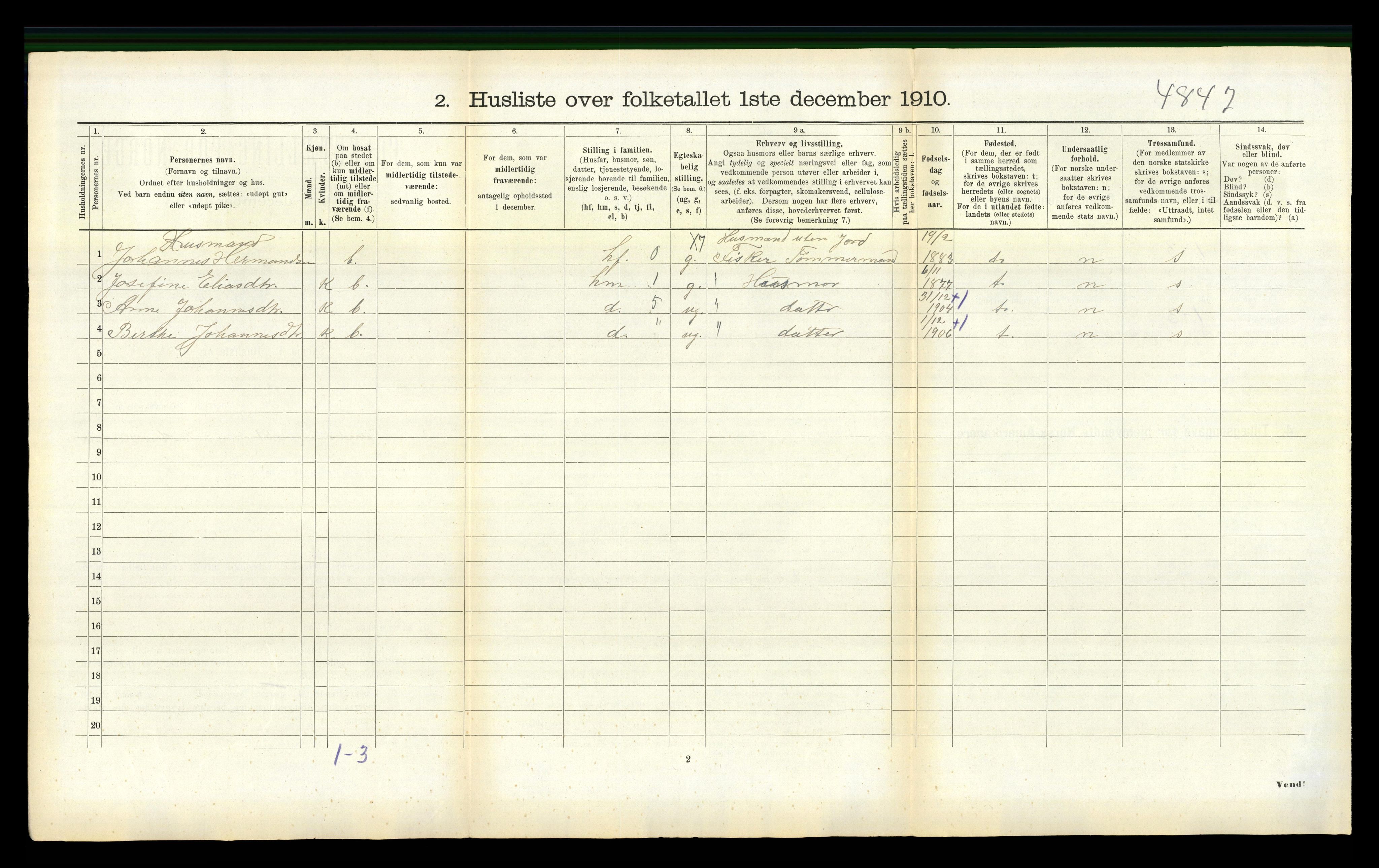 RA, 1910 census for Herøy, 1910, p. 1023