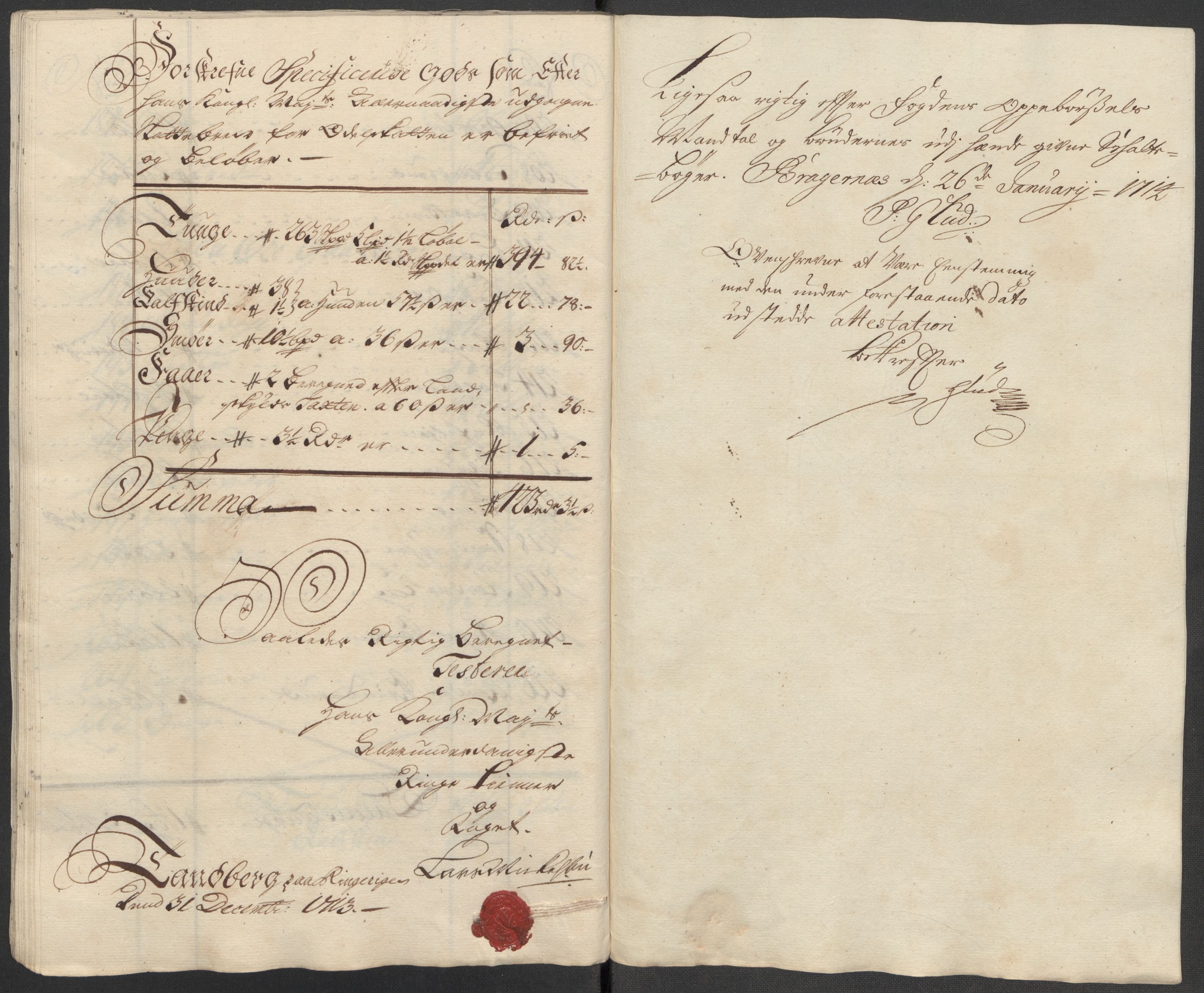 Rentekammeret inntil 1814, Reviderte regnskaper, Fogderegnskap, AV/RA-EA-4092/R23/L1471: Fogderegnskap Ringerike og Hallingdal, 1713-1714, p. 308