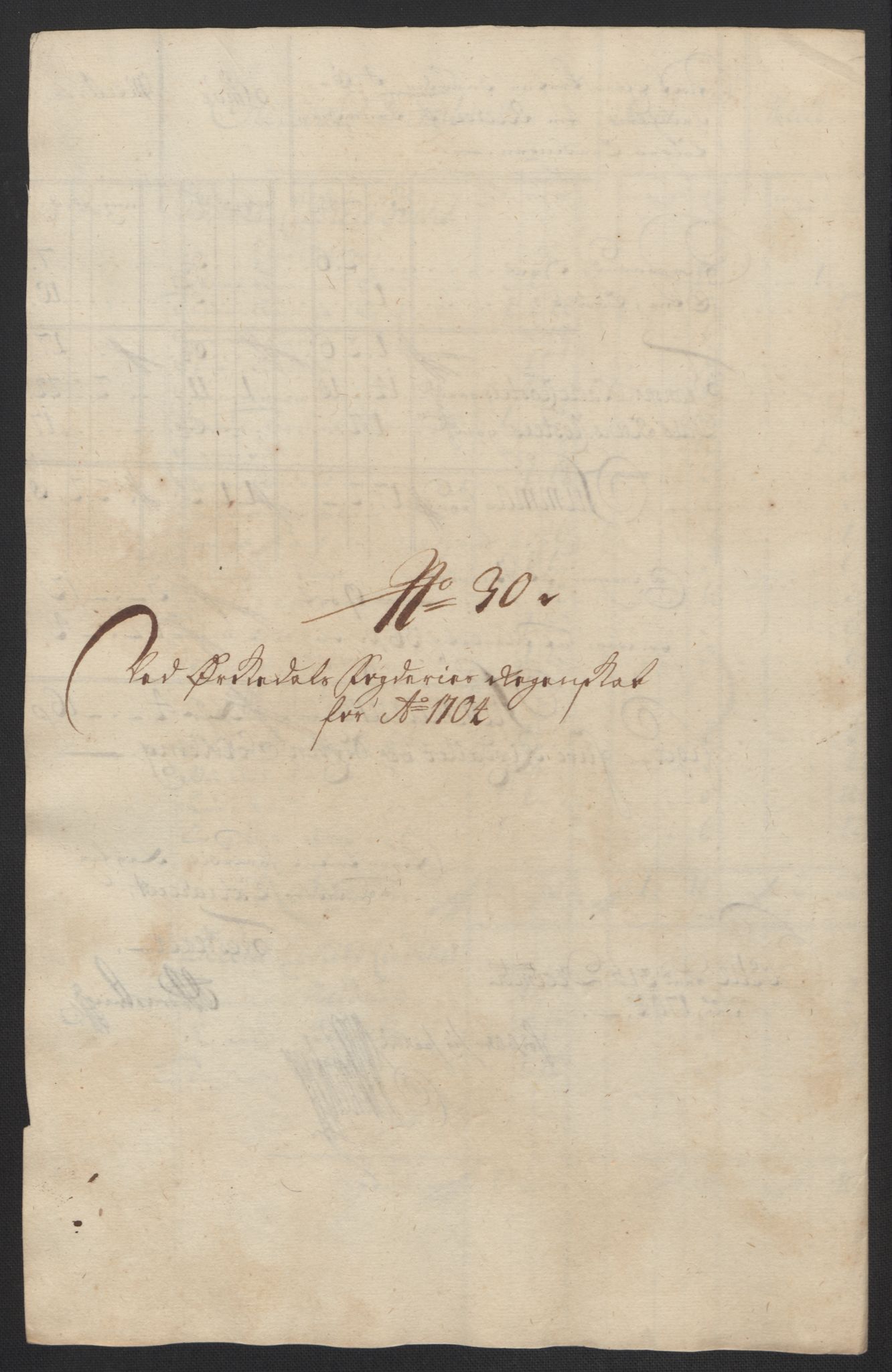 Rentekammeret inntil 1814, Reviderte regnskaper, Fogderegnskap, RA/EA-4092/R60/L3954: Fogderegnskap Orkdal og Gauldal, 1704, p. 219