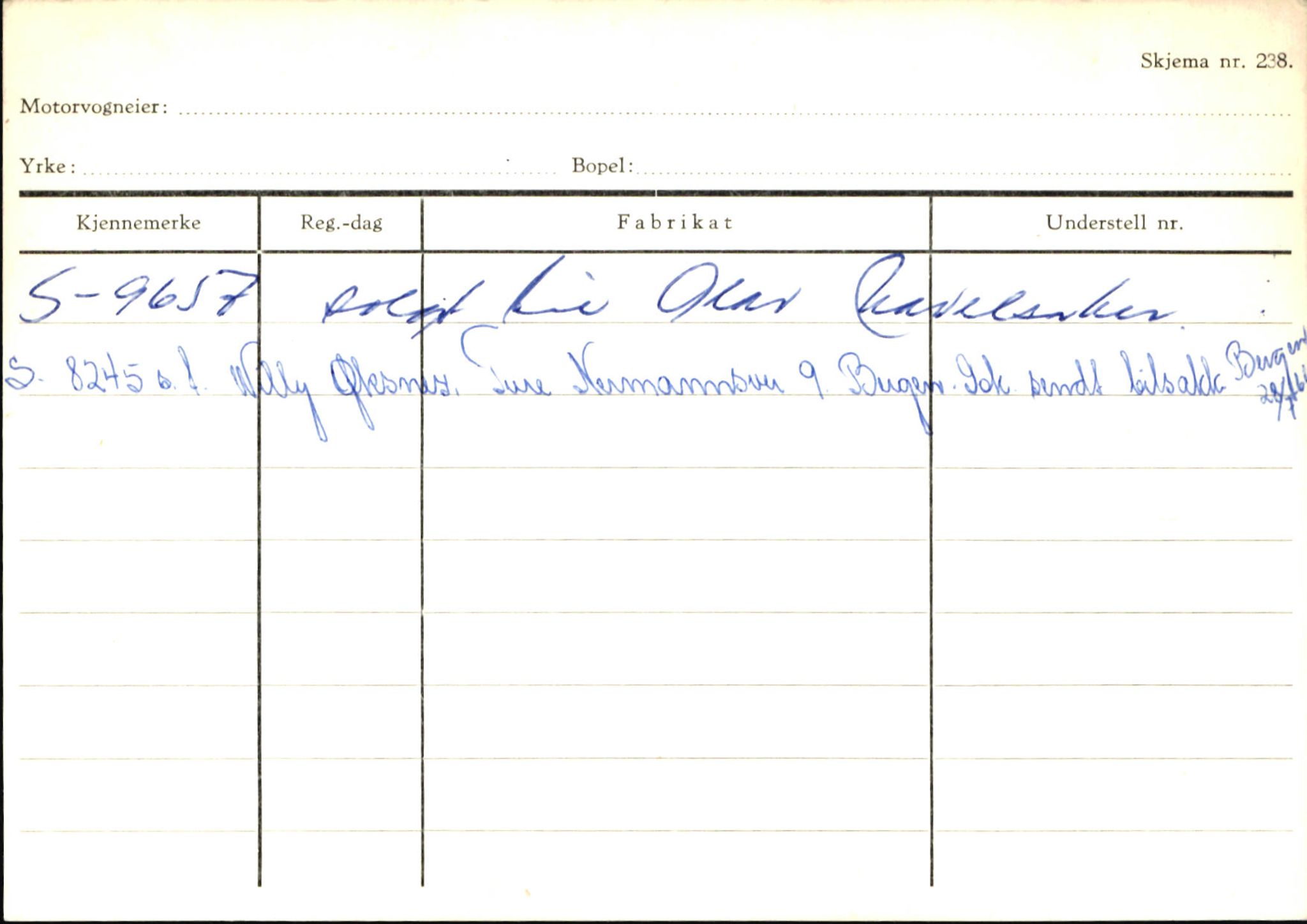 Statens vegvesen, Sogn og Fjordane vegkontor, AV/SAB-A-5301/4/F/L0145: Registerkort Vågsøy S-Å. Årdal I-P, 1945-1975, p. 577