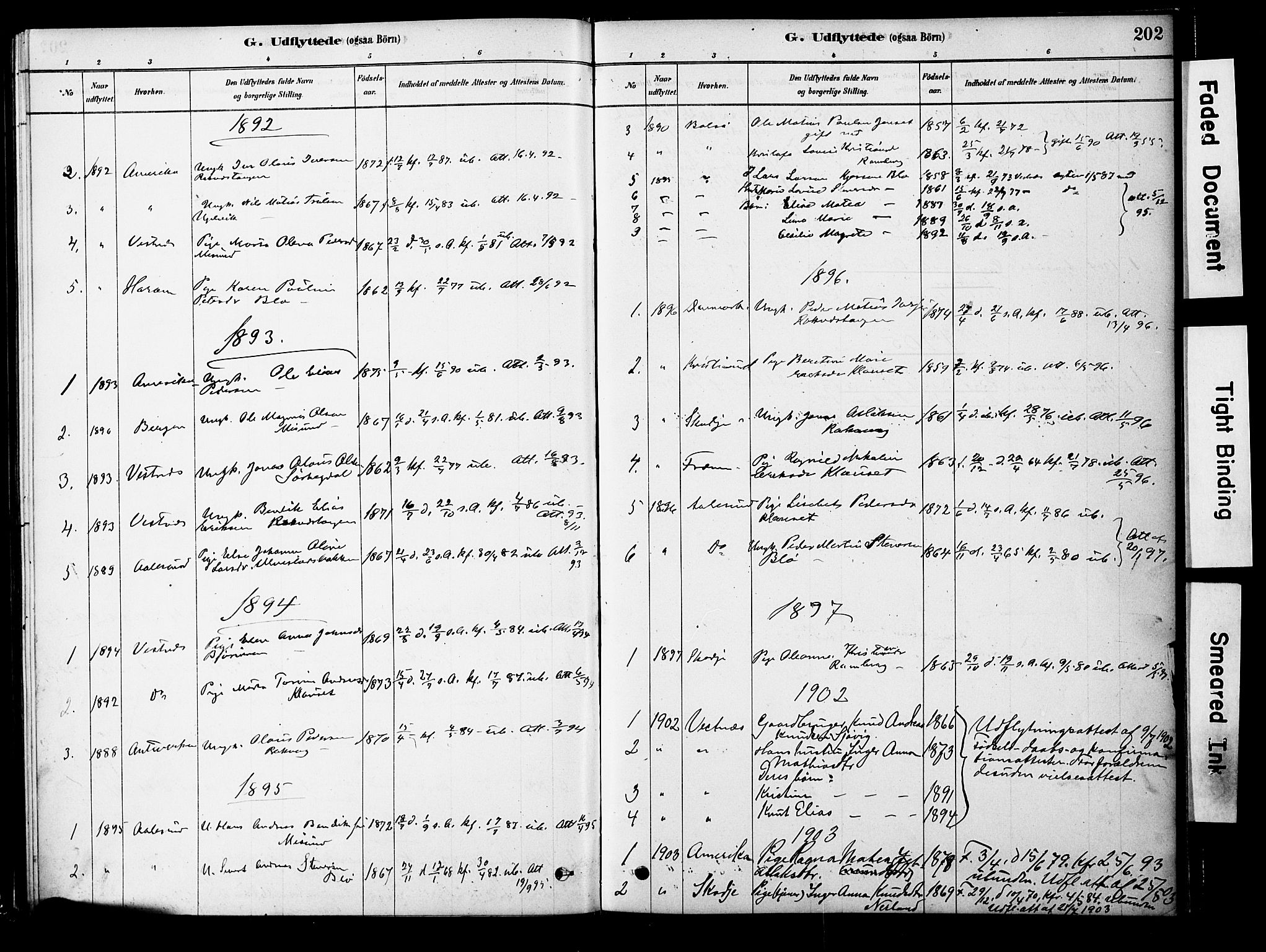 Ministerialprotokoller, klokkerbøker og fødselsregistre - Møre og Romsdal, AV/SAT-A-1454/563/L0736: Parish register (official) no. 563A01, 1878-1903, p. 202