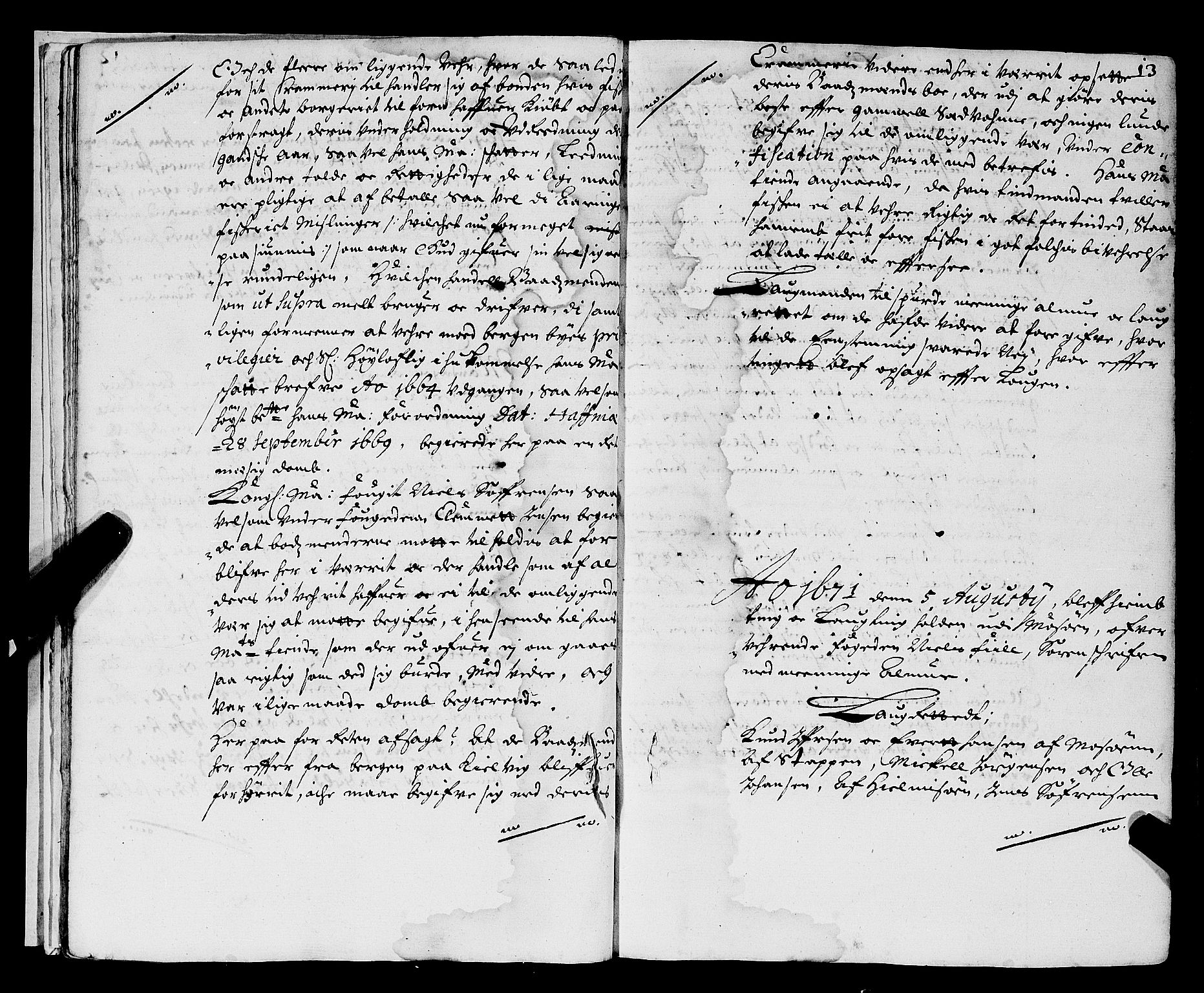 Nordland og Finnmarks lagstol, AV/SAT-A-5608/X/L0003: Justisprotokoll, 1671-1683, p. 12b-13a