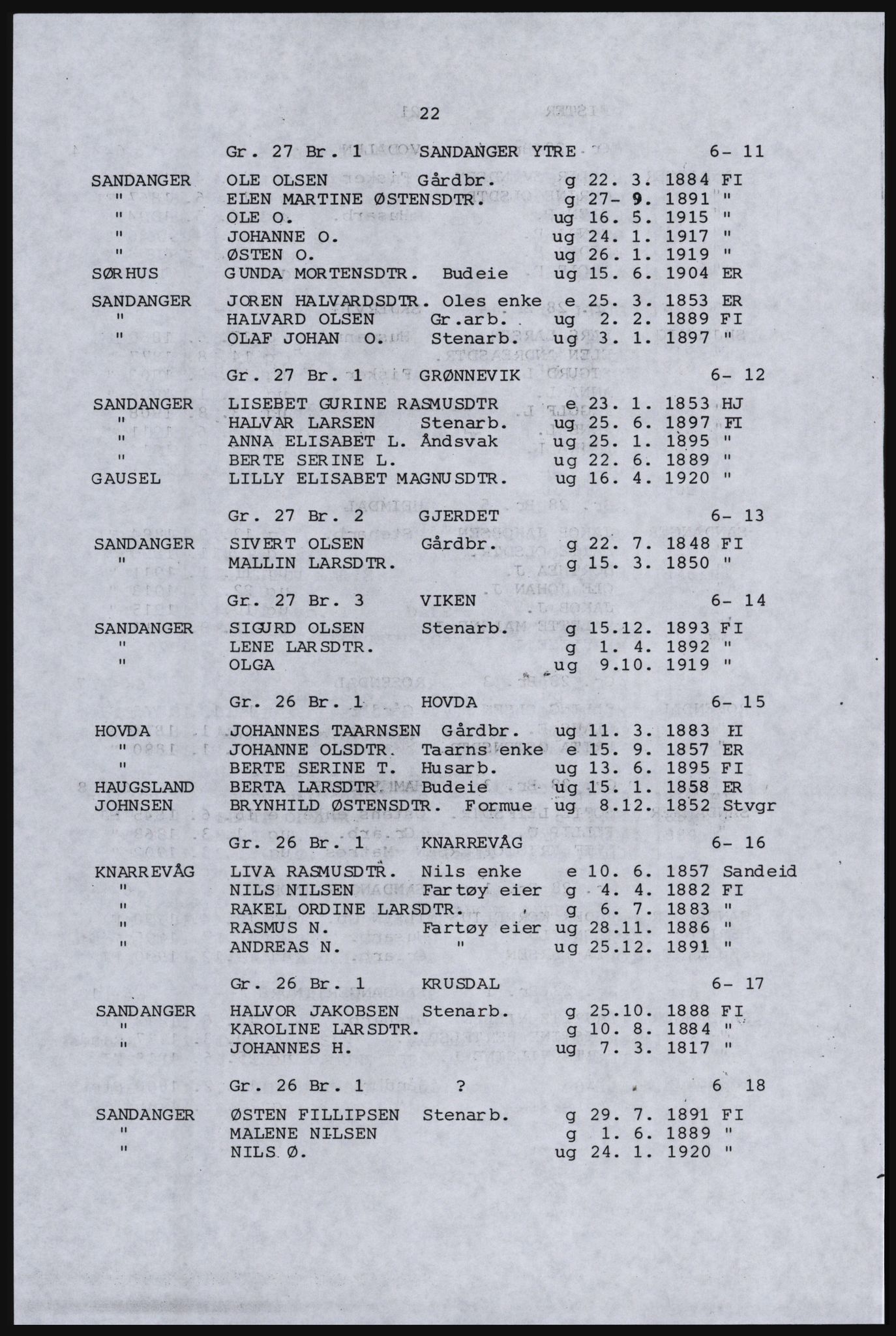 SAST, Copy of 1920 census for Inner Ryfylke, 1920, p. 116