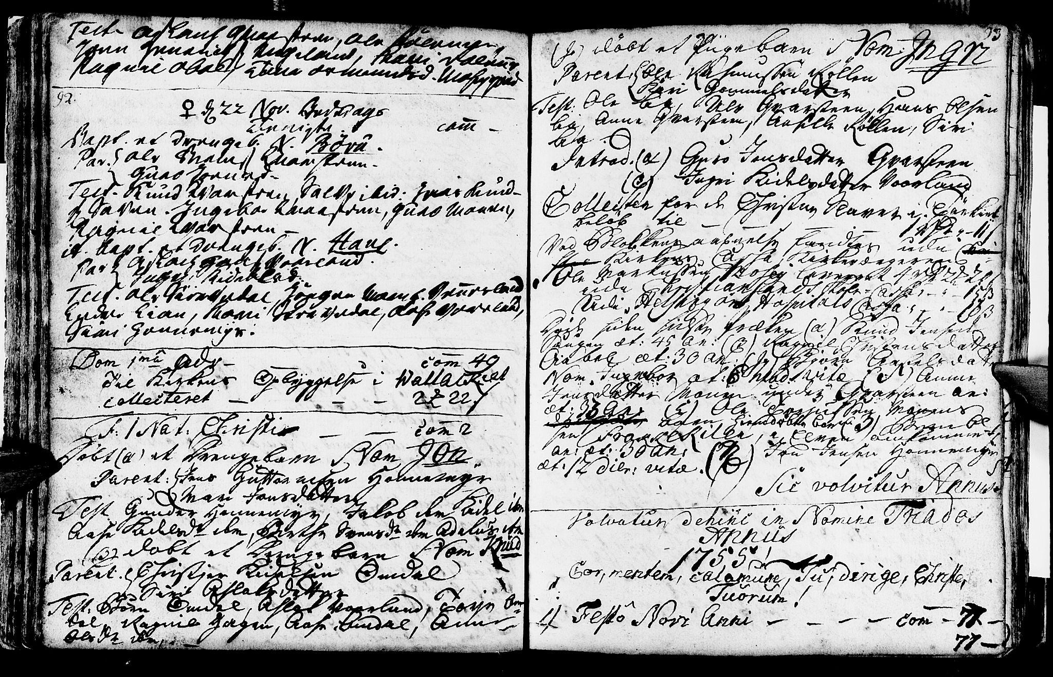 Vennesla sokneprestkontor, AV/SAK-1111-0045/Fa/Fab/L0001: Parish register (official) no. A 1, 1741-1794, p. 92-93