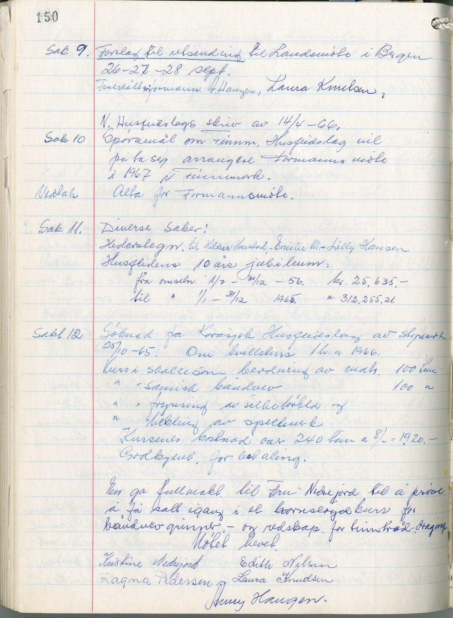 Finnmark Husflidslag, FMFB/A-1134/A/L0001: Møtebok, 1948-1970, p. 153