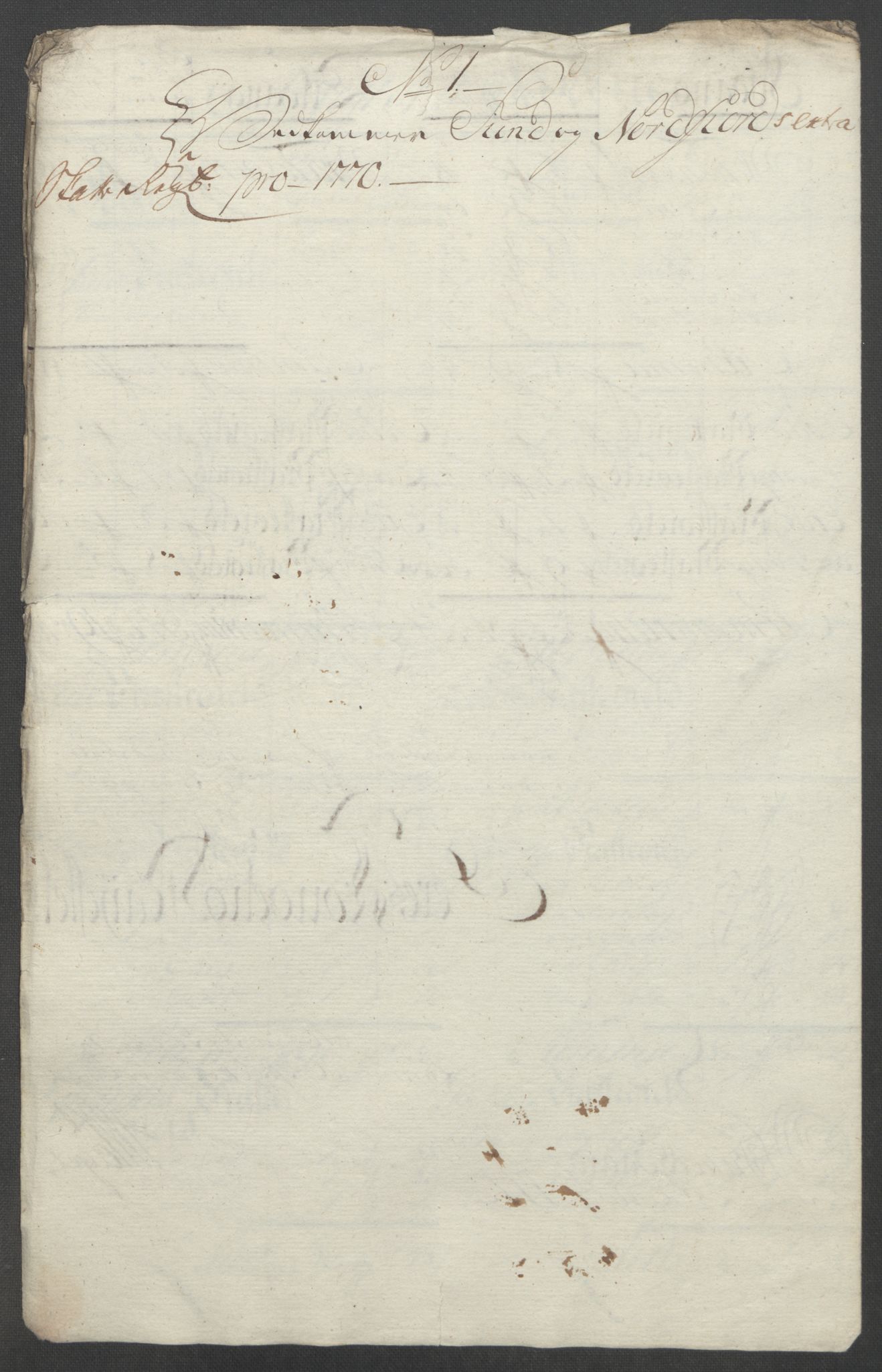 Rentekammeret inntil 1814, Reviderte regnskaper, Fogderegnskap, RA/EA-4092/R53/L3550: Ekstraskatten Sunn- og Nordfjord, 1762-1771, p. 307