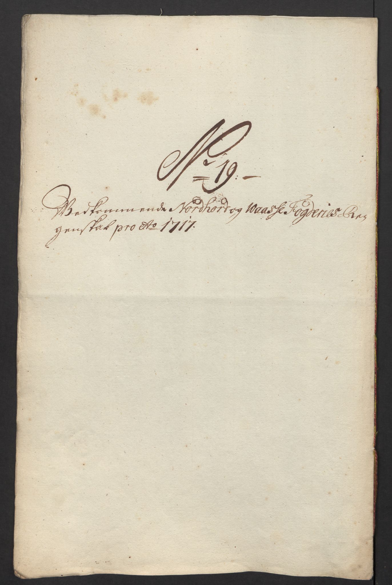 Rentekammeret inntil 1814, Reviderte regnskaper, Fogderegnskap, AV/RA-EA-4092/R51/L3201: Fogderegnskap Nordhordland og Voss, 1717, p. 114