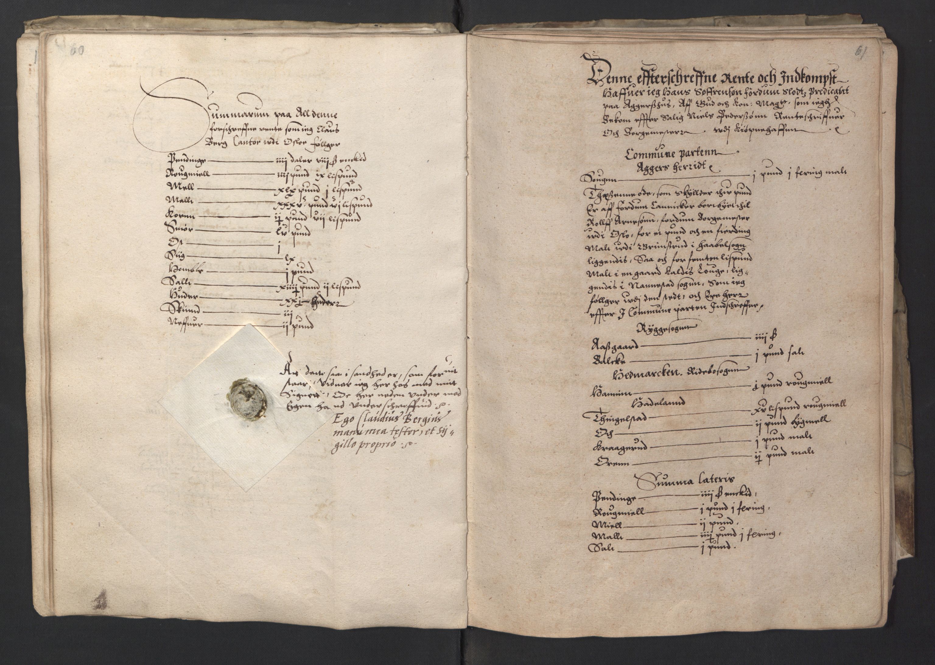 Stattholderembetet 1572-1771, AV/RA-EA-2870/Ek/L0001/0001: Jordebøker før 1624 og til utligning av garnisonsskatt 1624-1626: / Jordebok for Oslo kapitel, 1595, p. 36