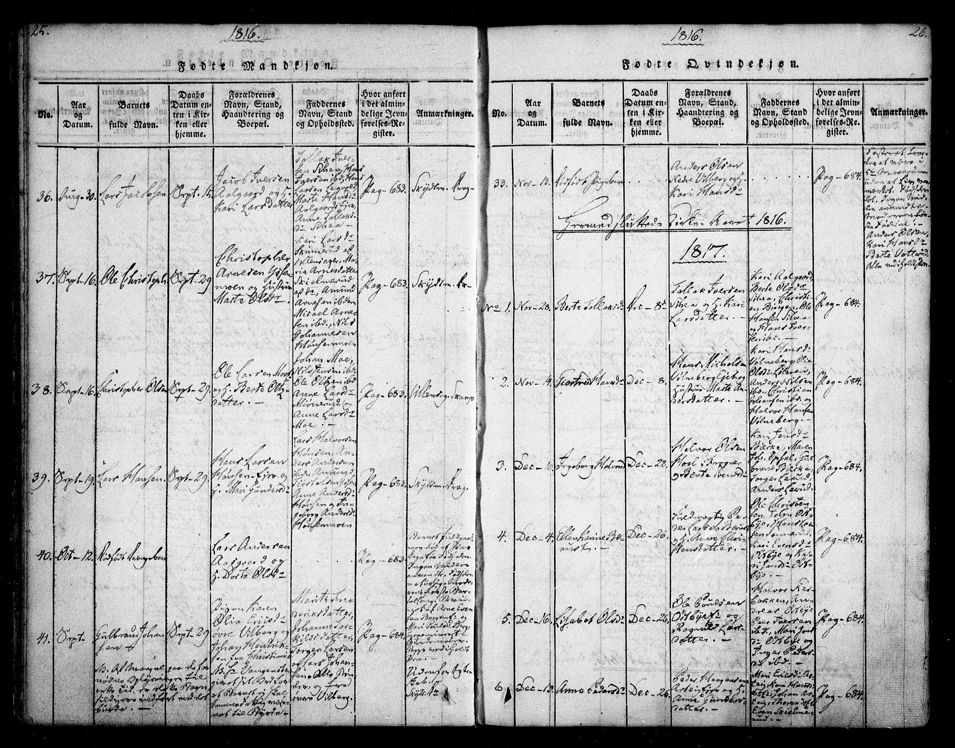 Sørum prestekontor Kirkebøker, AV/SAO-A-10303/F/Fa/L0003: Parish register (official) no. I 3, 1814-1829, p. 25-26