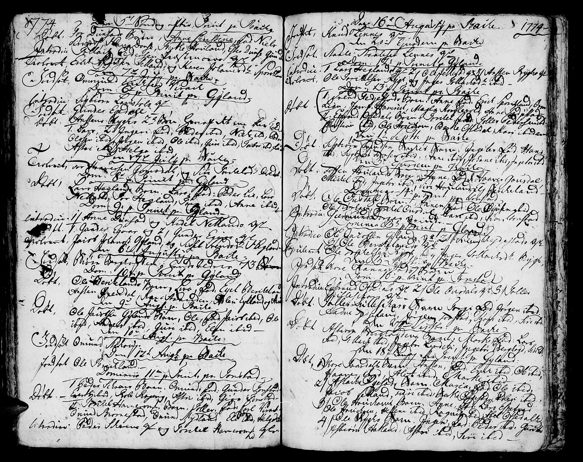 Bakke sokneprestkontor, AV/SAK-1111-0002/F/Fa/Faa/L0001: Parish register (official) no. A 1, 1741-1780, p. 204