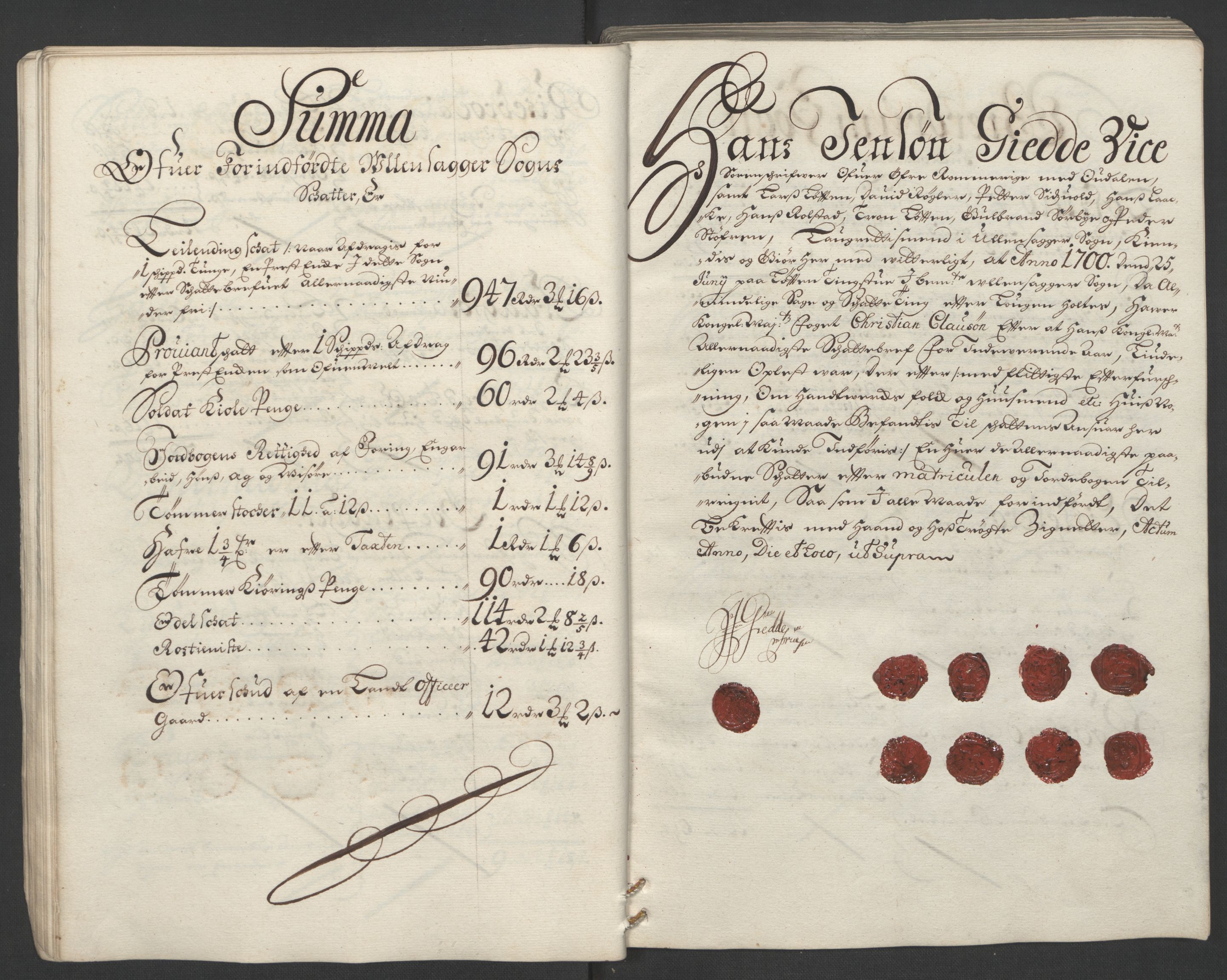 Rentekammeret inntil 1814, Reviderte regnskaper, Fogderegnskap, AV/RA-EA-4092/R12/L0712: Fogderegnskap Øvre Romerike, 1700, p. 105