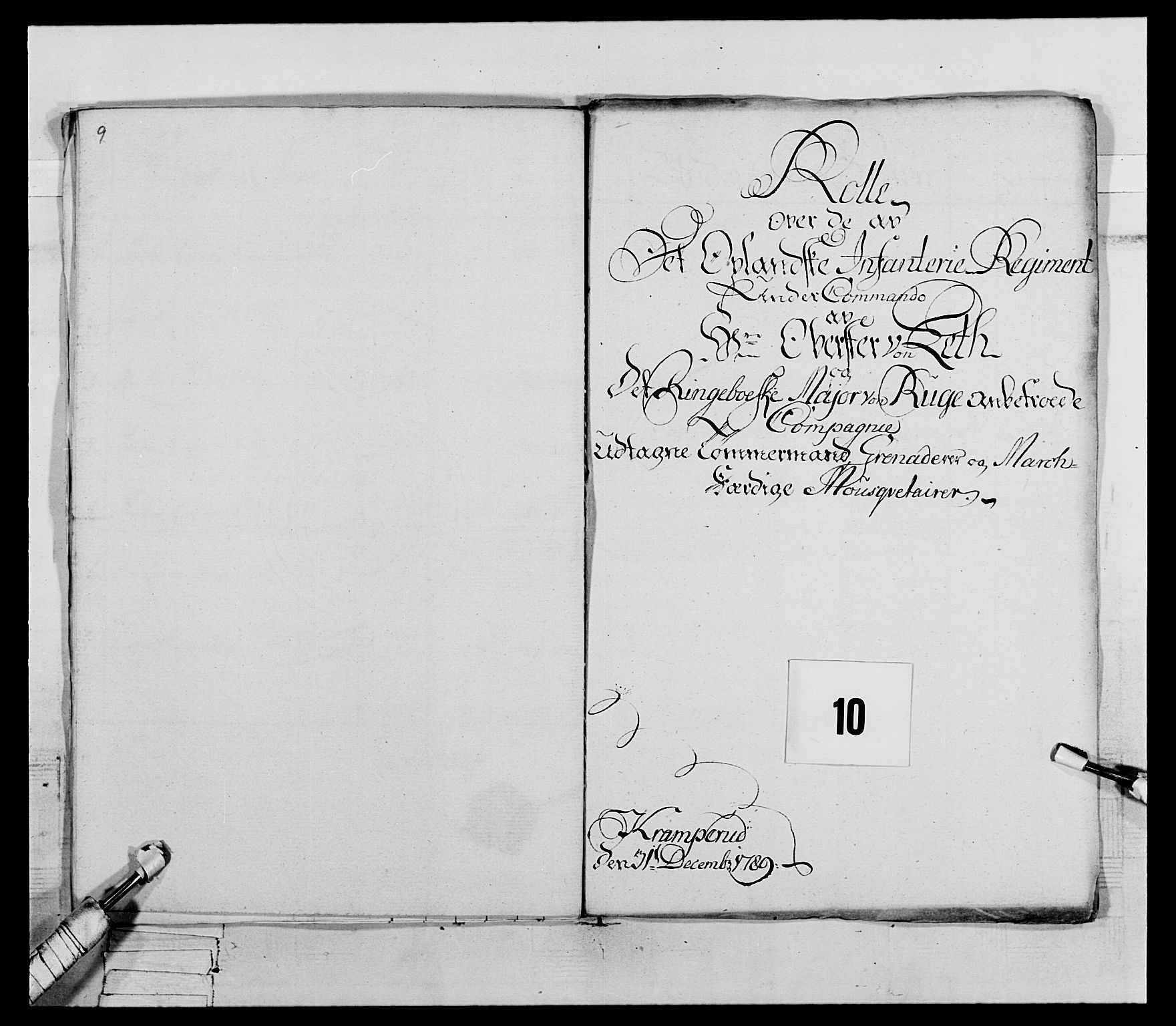 Generalitets- og kommissariatskollegiet, Det kongelige norske kommissariatskollegium, AV/RA-EA-5420/E/Eh/L0067: Opplandske nasjonale infanteriregiment, 1789-1797, p. 75