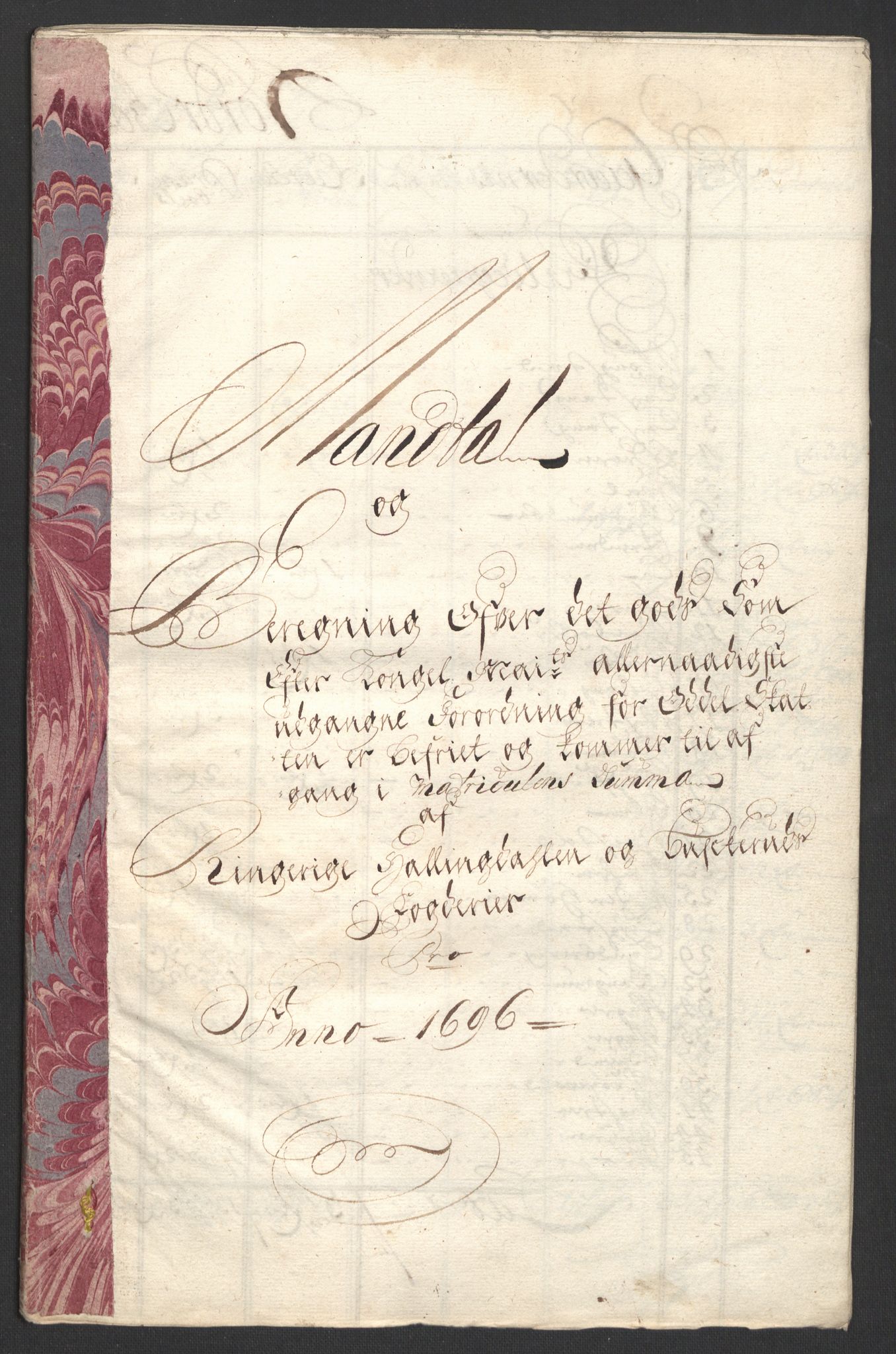 Rentekammeret inntil 1814, Reviderte regnskaper, Fogderegnskap, RA/EA-4092/R22/L1453: Fogderegnskap Ringerike, Hallingdal og Buskerud, 1696, p. 290